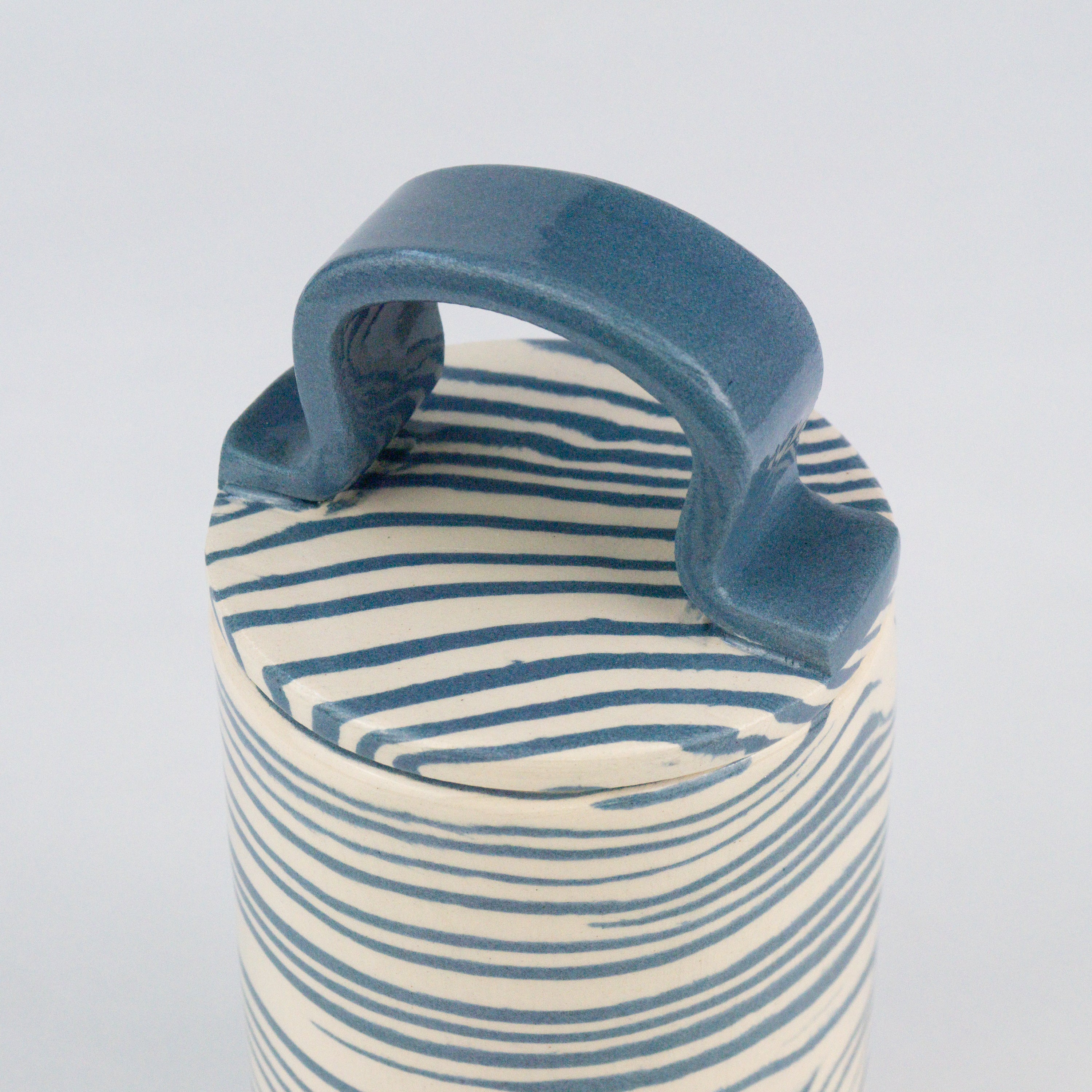 Blue & White Tall Kitchen Storage Jar