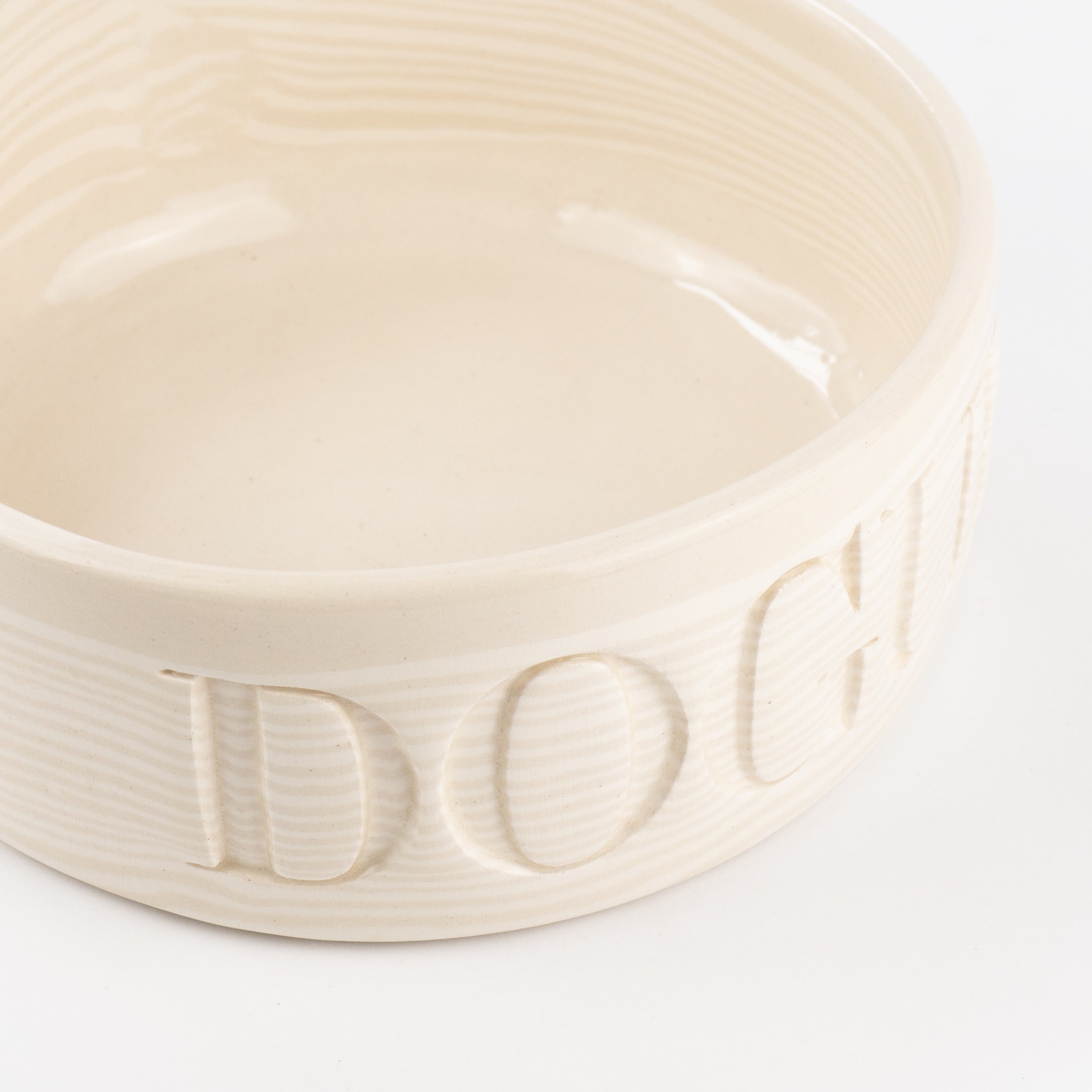 Henry Holland Studio x Dogue Oatmeal and White Large Pet Bowl