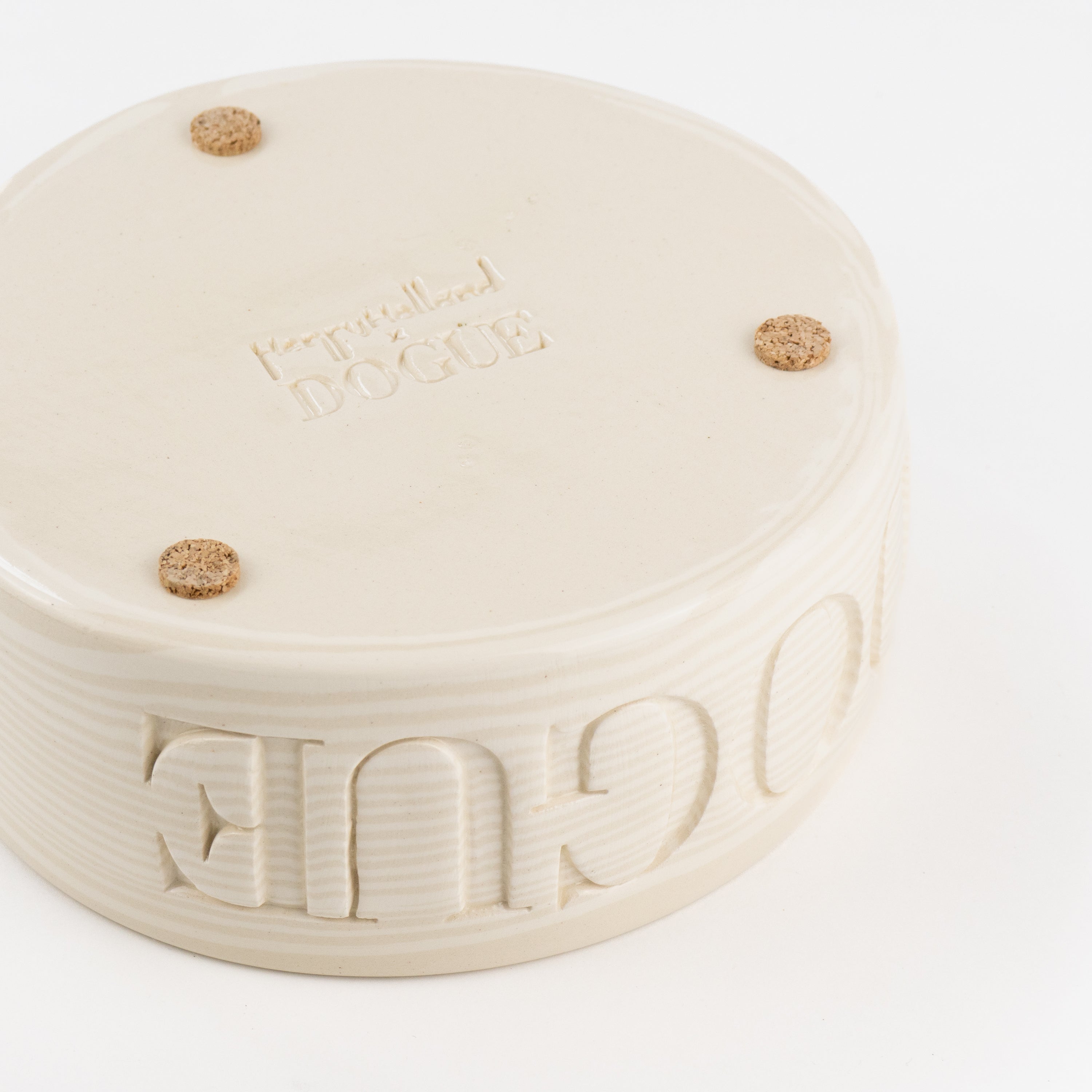 Henry Holland Studio x Dogue Oatmeal and White Large Pet Bowl