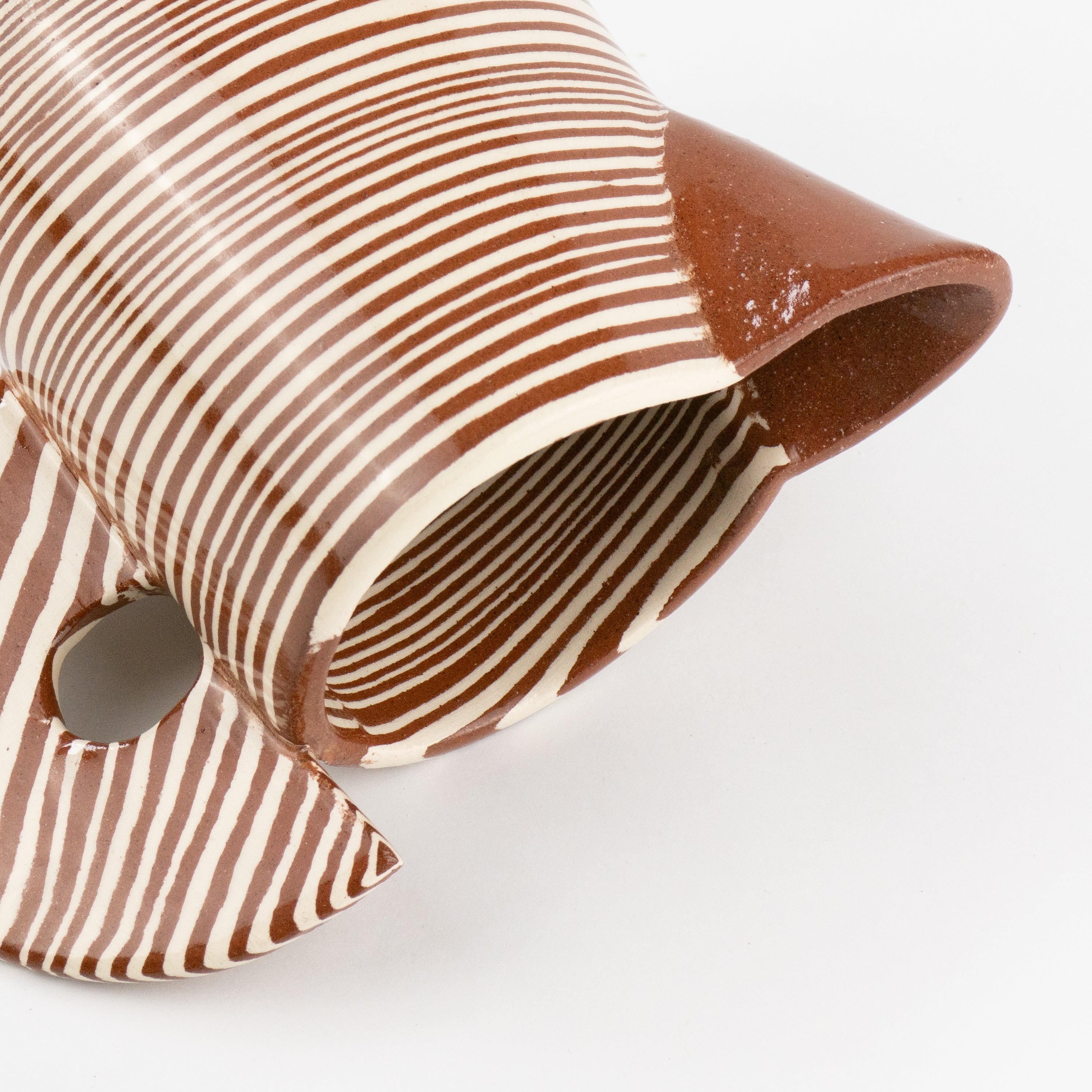 Terracotta & White Small Jug