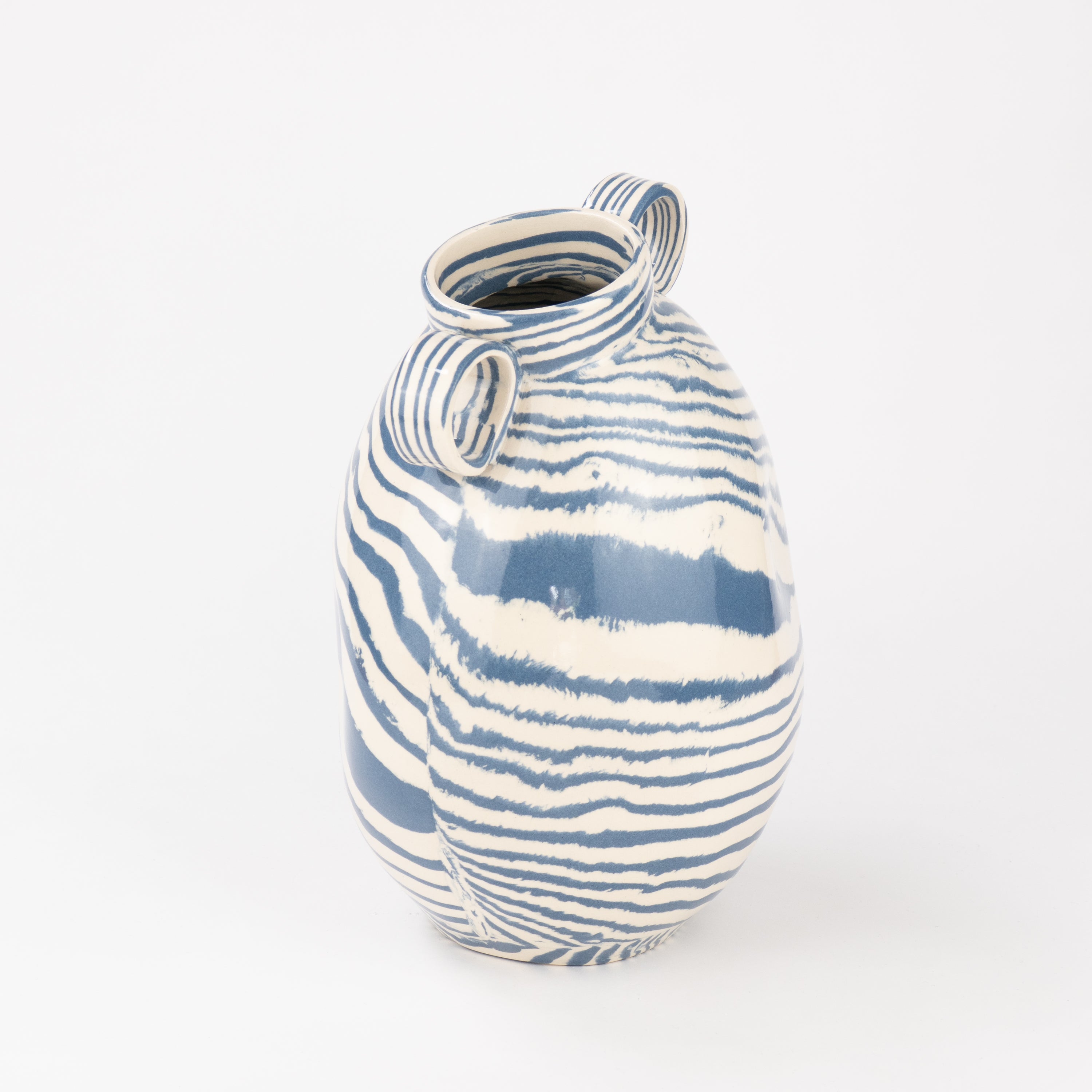 Blue & White Marble Origin Vase