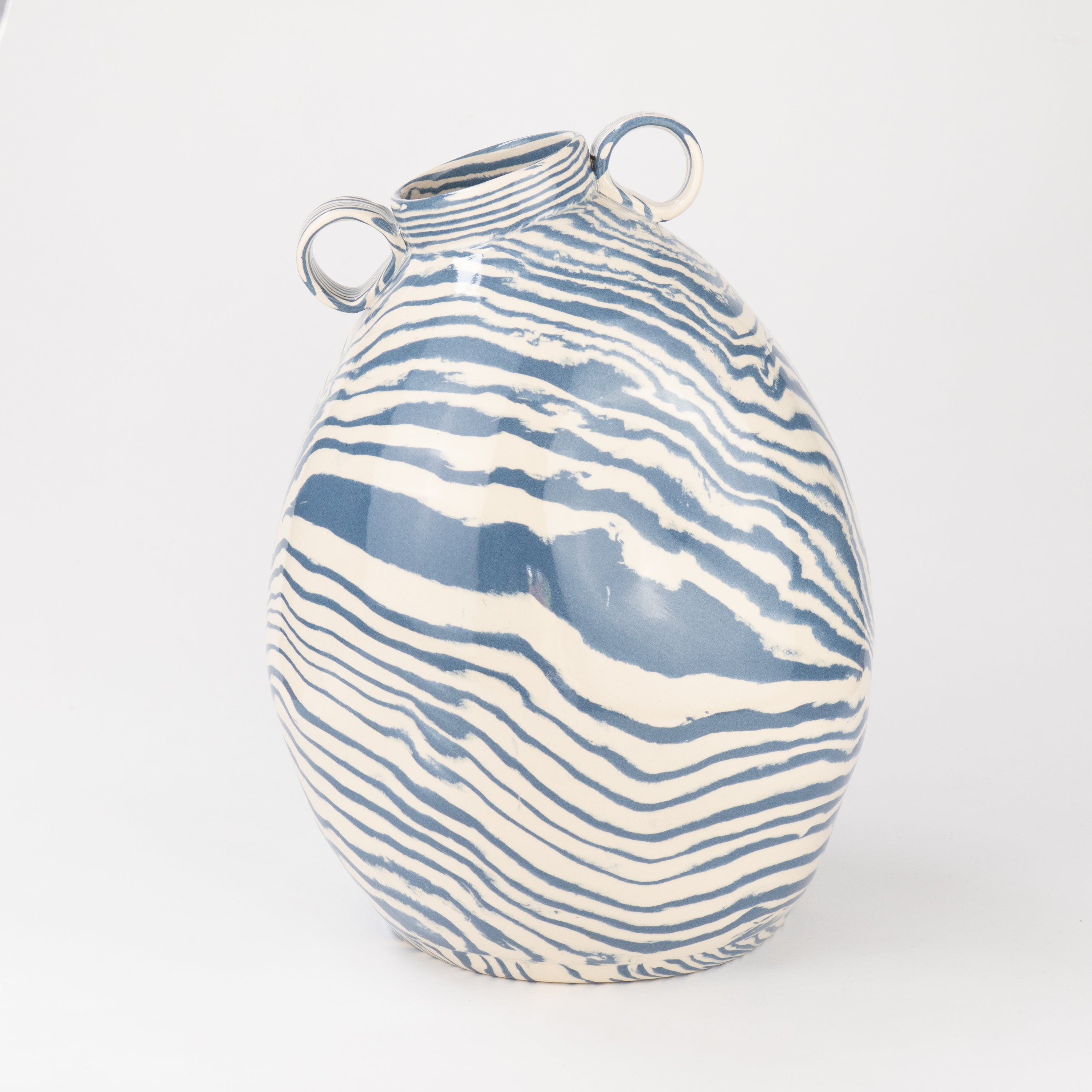 Blue & White Marble Maxi Origin Vase