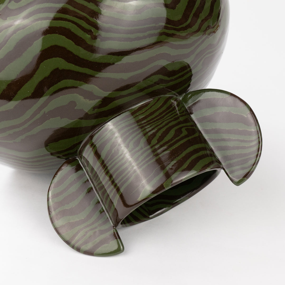 Green & Brown Marble Maxi Tudor Vase