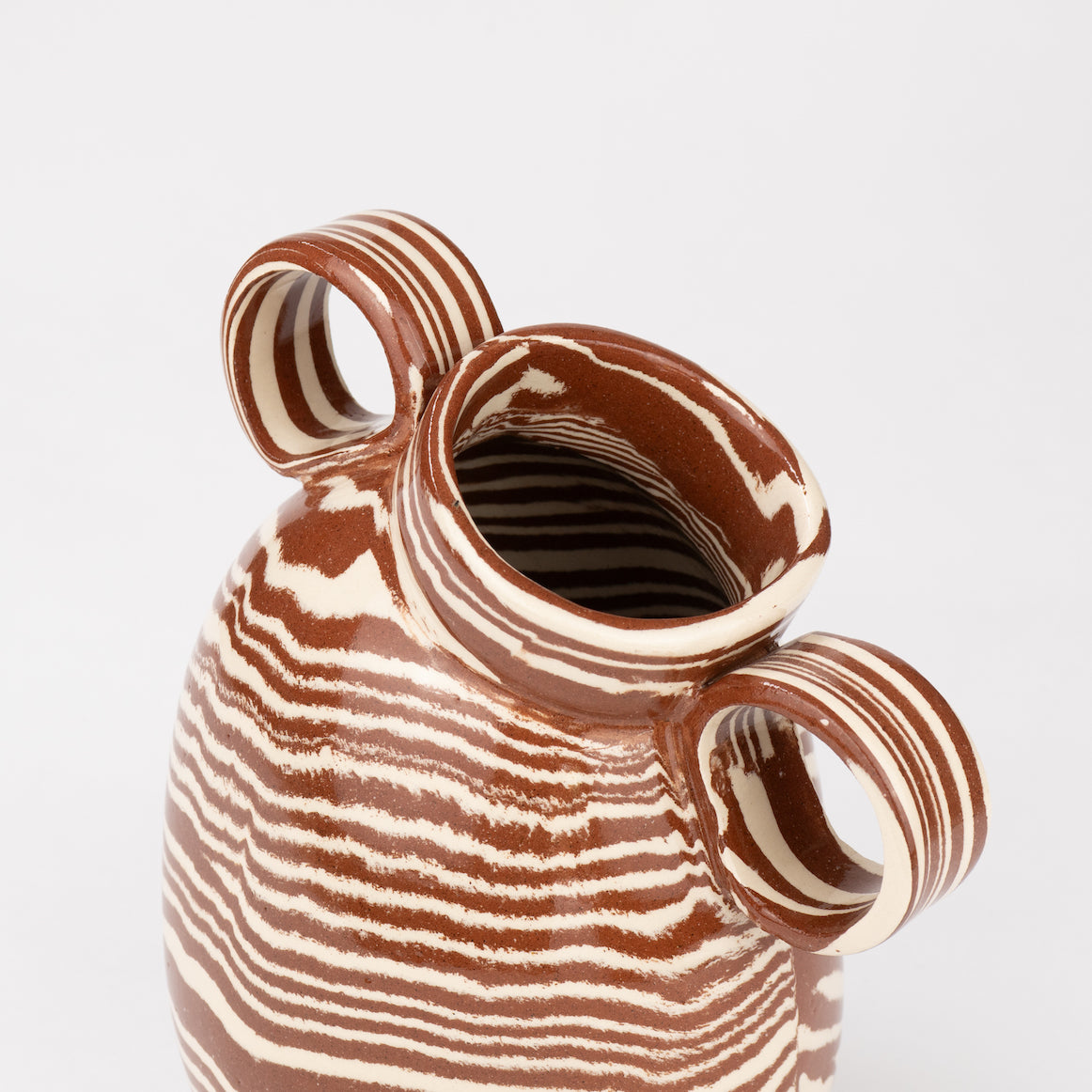 Terracotta & White Marble Mini Origin Vase