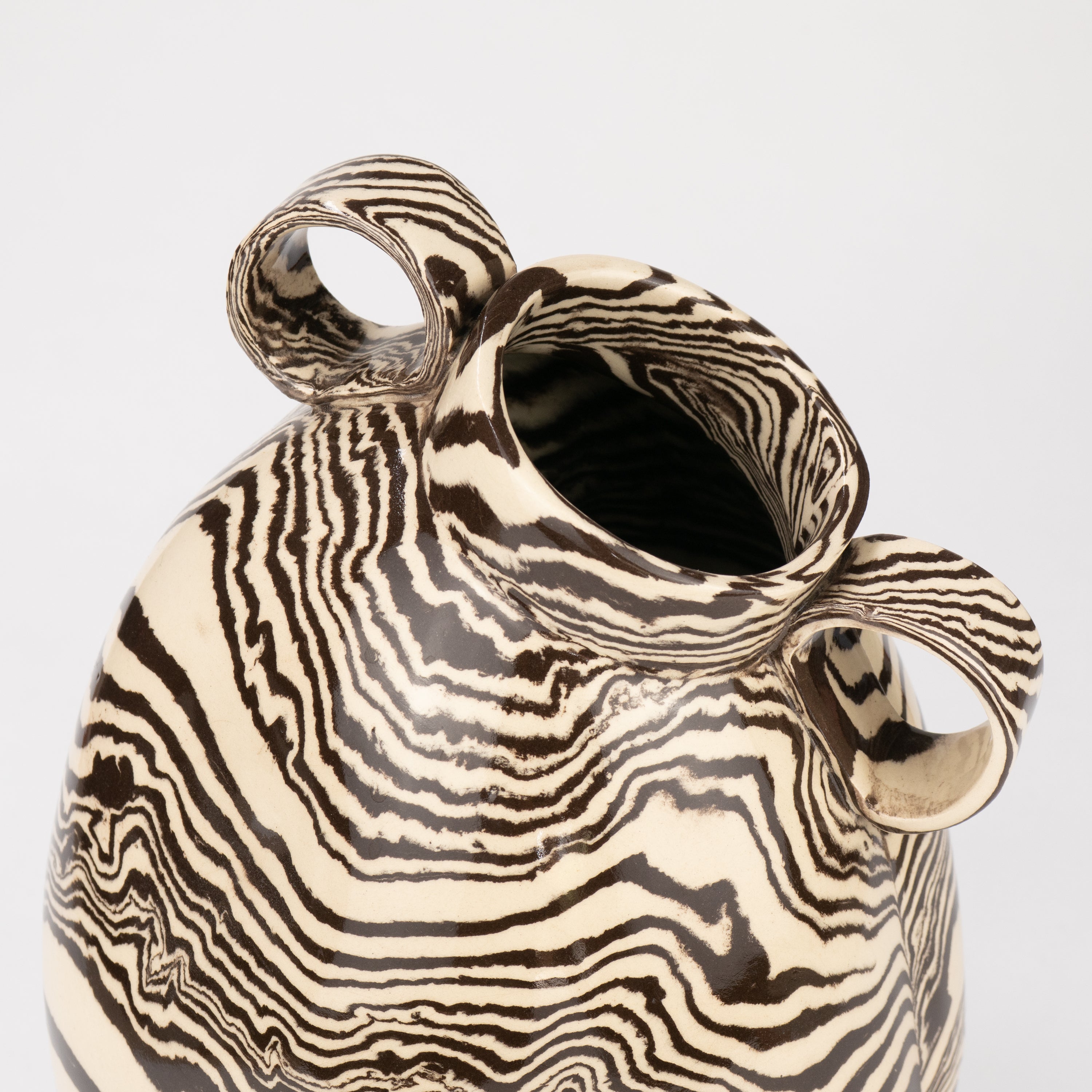 Brown & White Marble Origin Vase