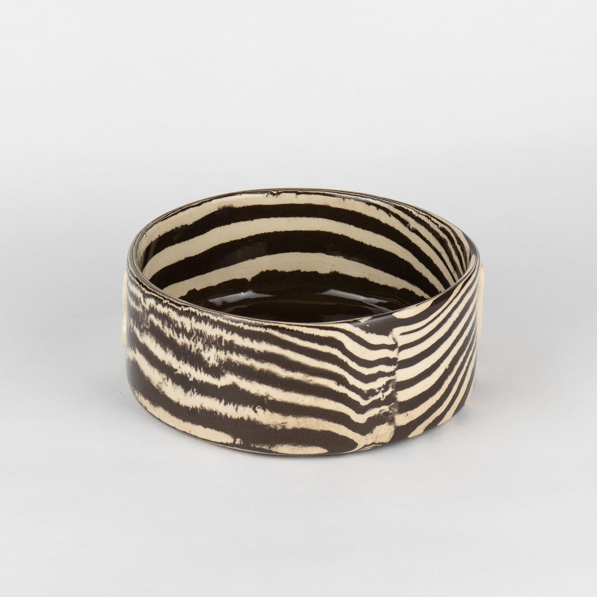 Brown & White Large Water Pet Bowl