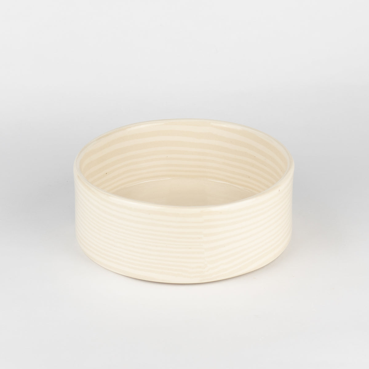 Oatmeal & White Large Water Pet Bowl