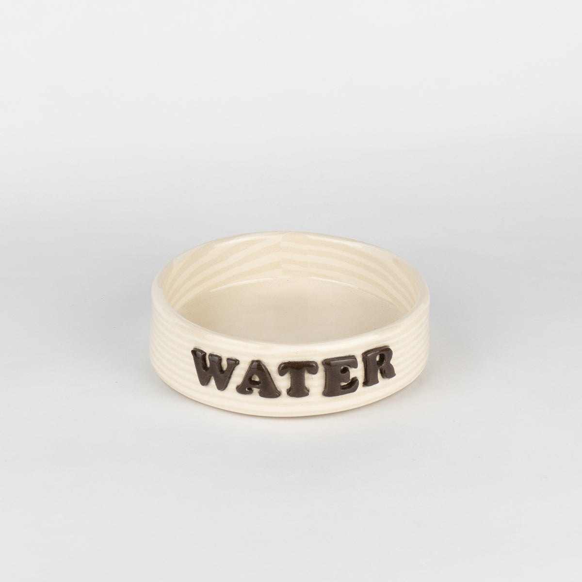 Oatmeal & White Small Water Pet Bowl