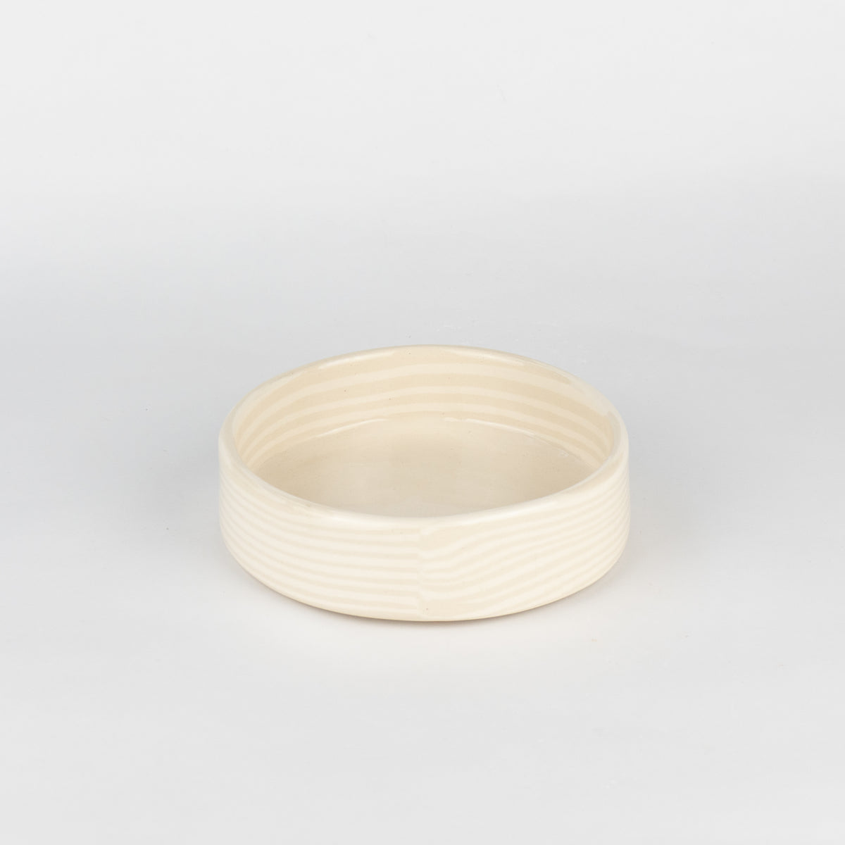 Oatmeal & White Small Water Pet Bowl