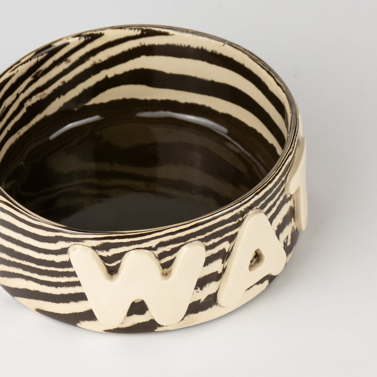 Brown & White Large Water Pet Bowl