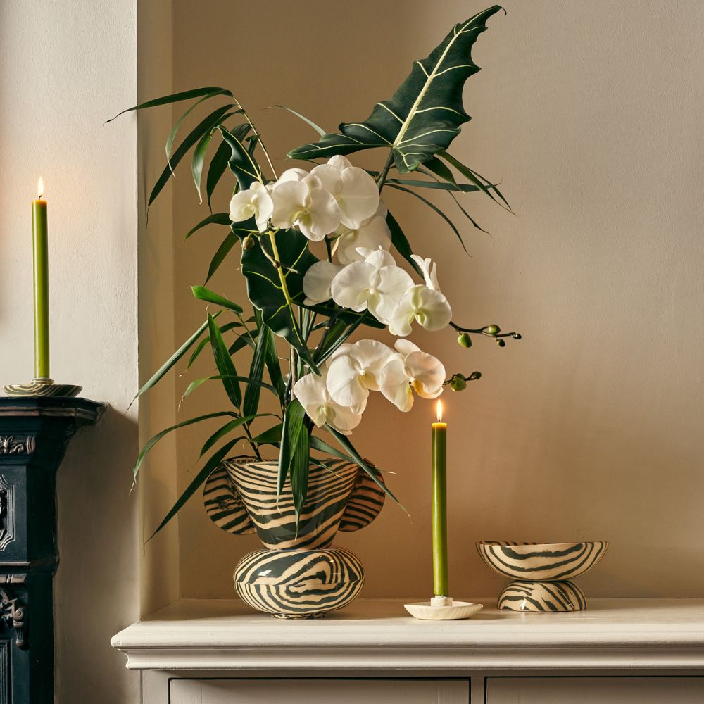 Brown & White Marble Townsend Vase