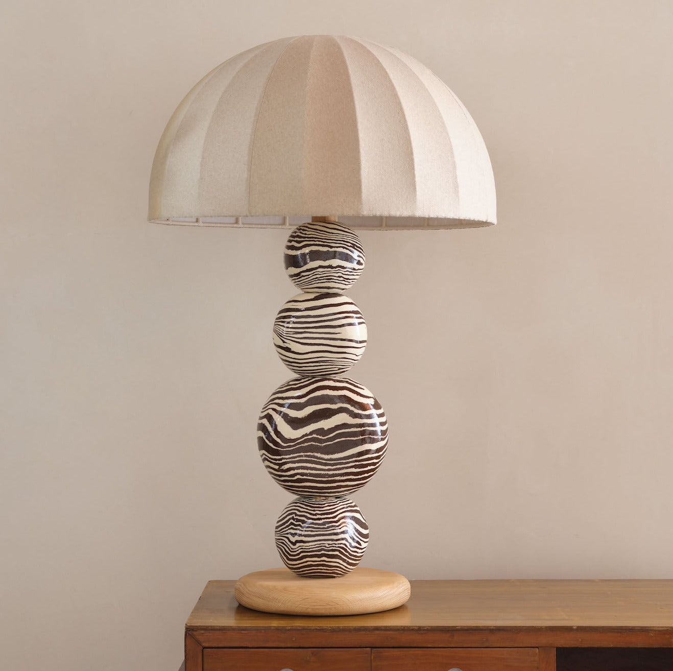 Brown & White Marble "TABLE" Table Lamp