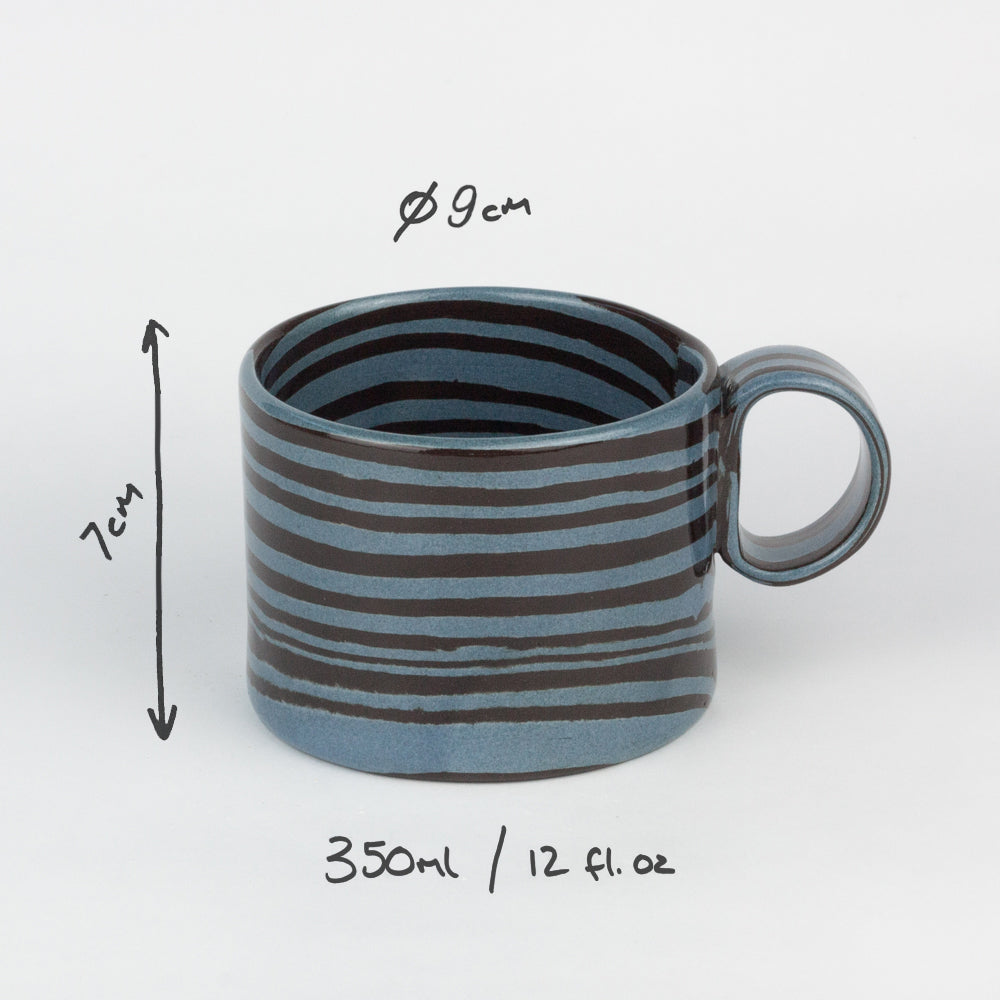 Blue & Brown Marble Hug Mug