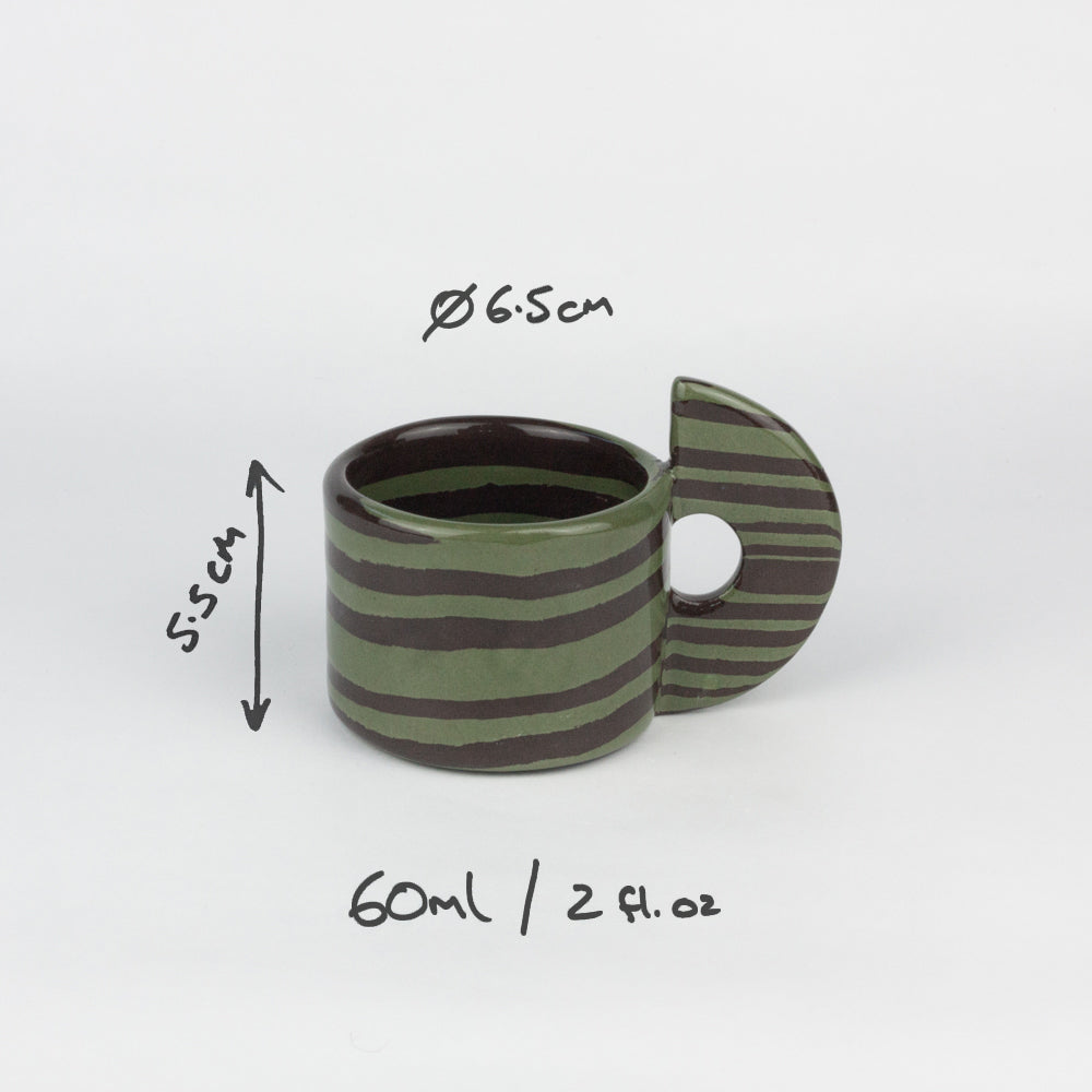 Green & Brown Marble Espresso Mug