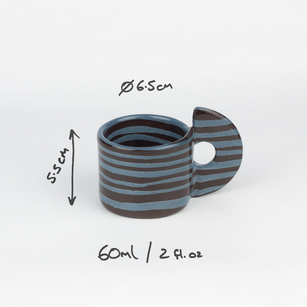 Blue & Brown Marble Espresso Mug