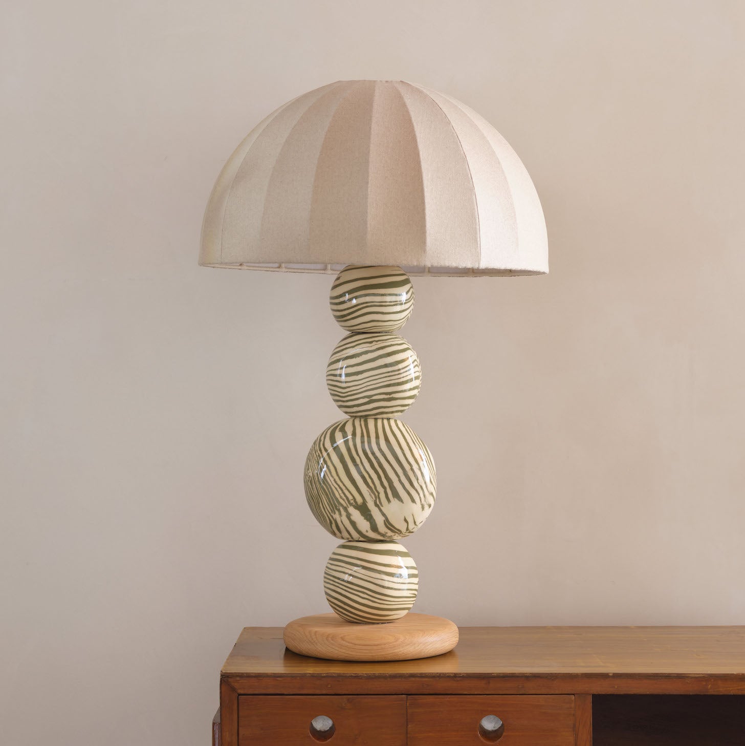 Green & White Marble "TABLE" Table Lamp