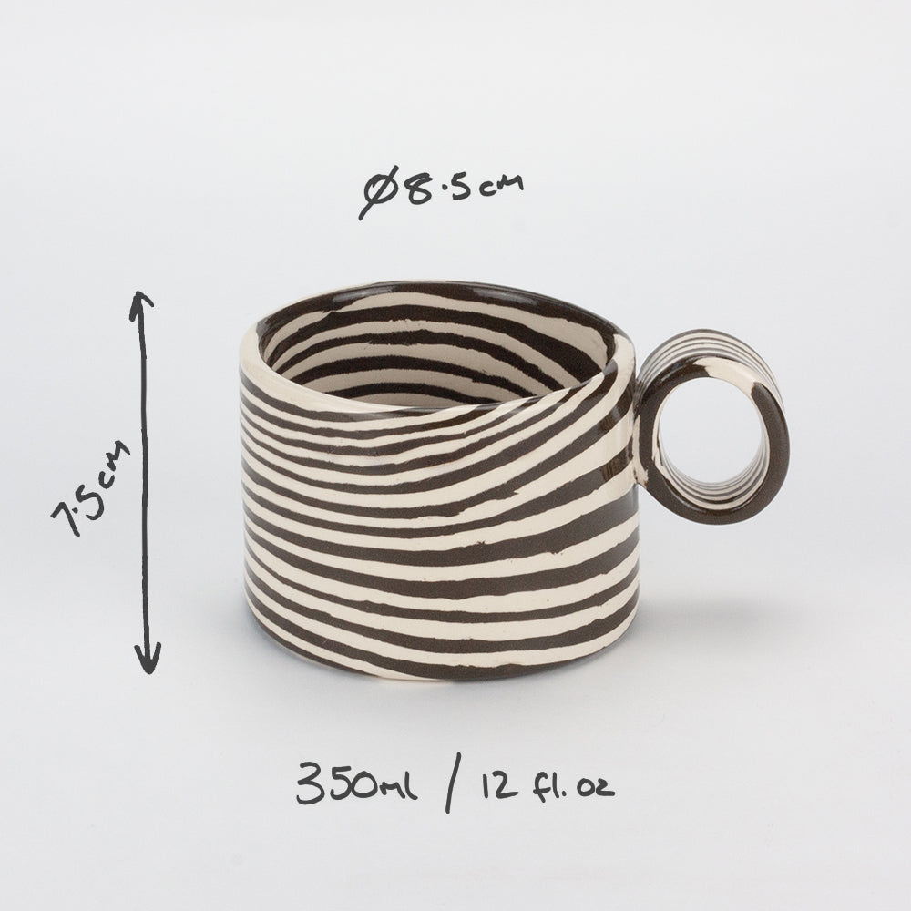 Brown & White Marble Hug Mug