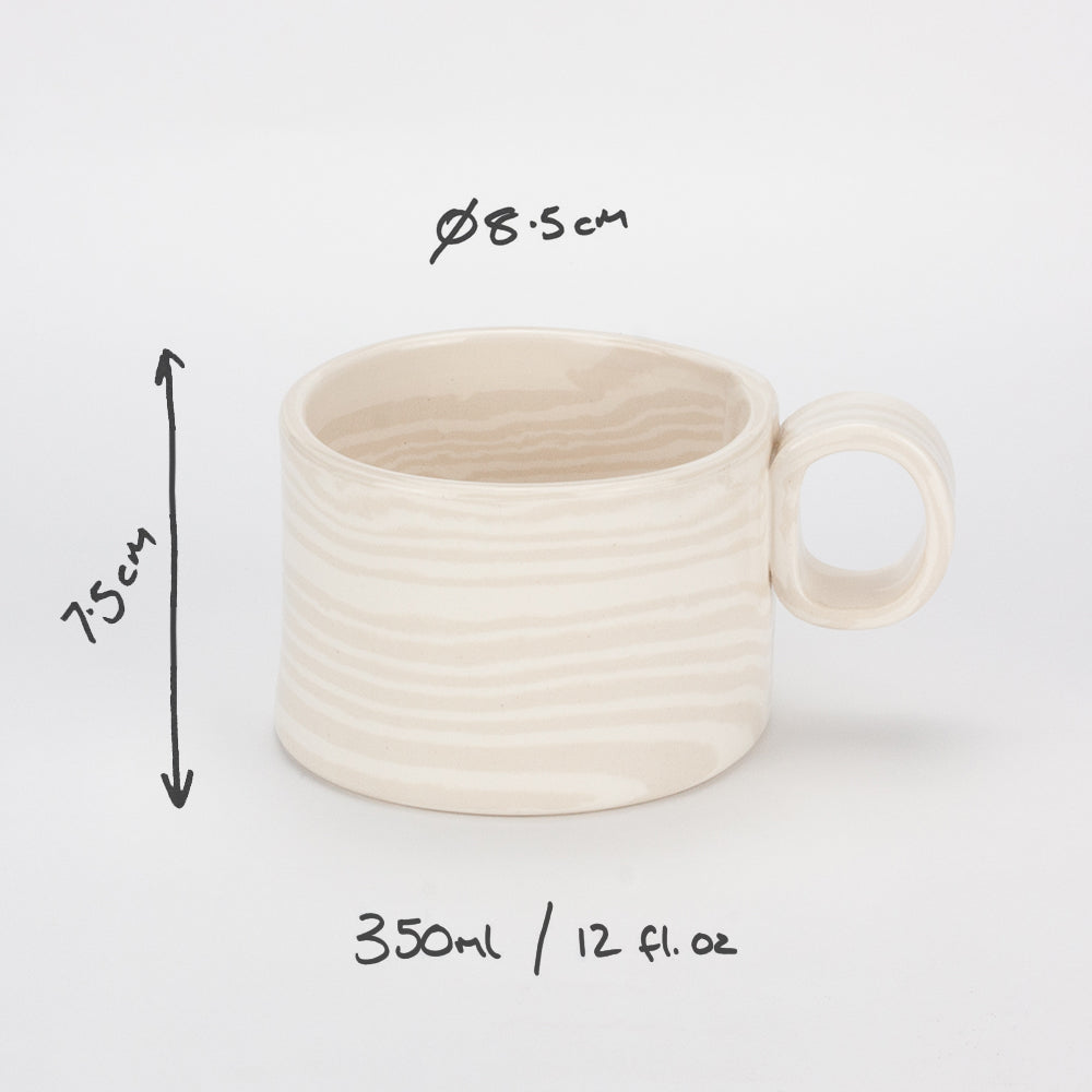 Oatmeal & White Marble Hug Mug