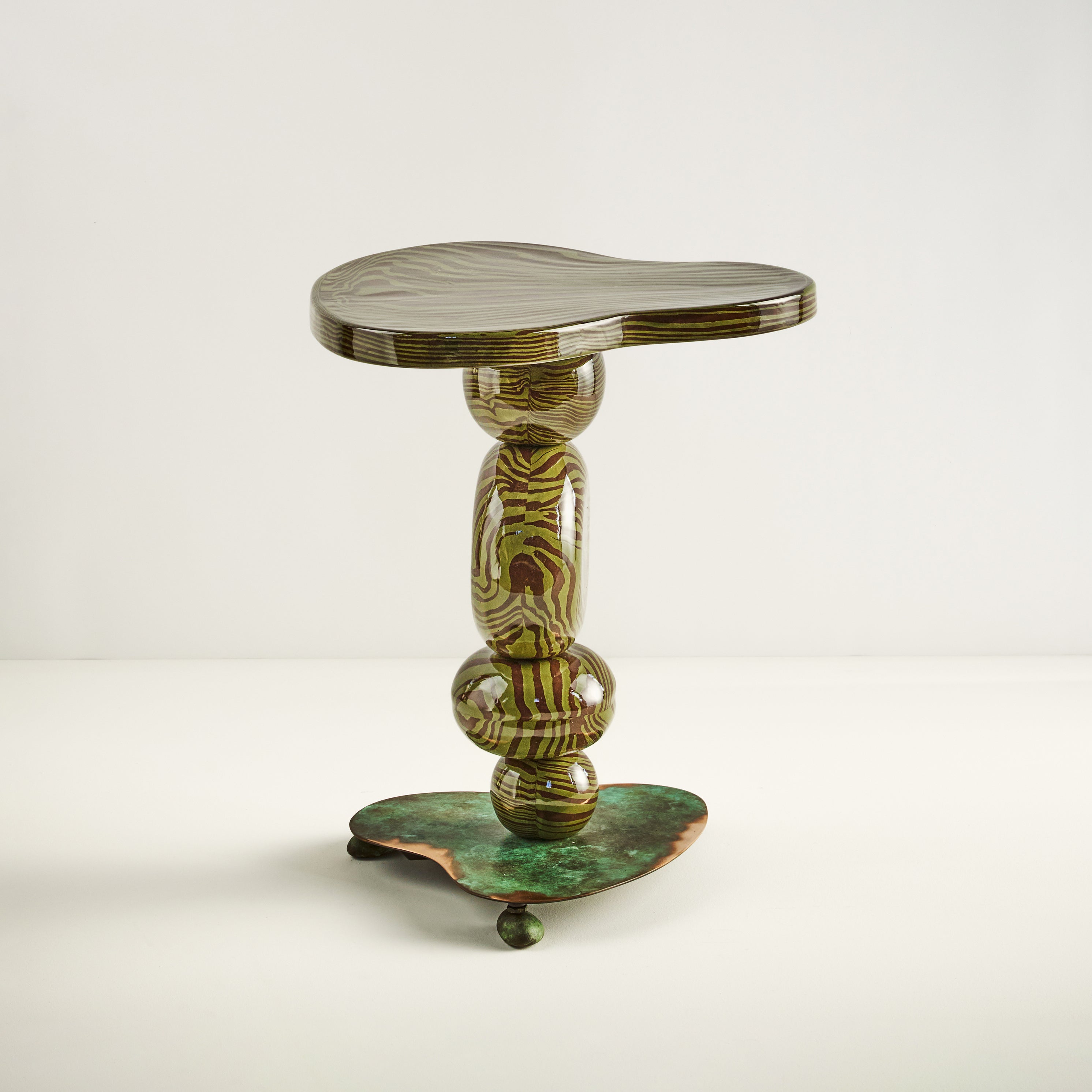 Brown & Green Alto Side Table