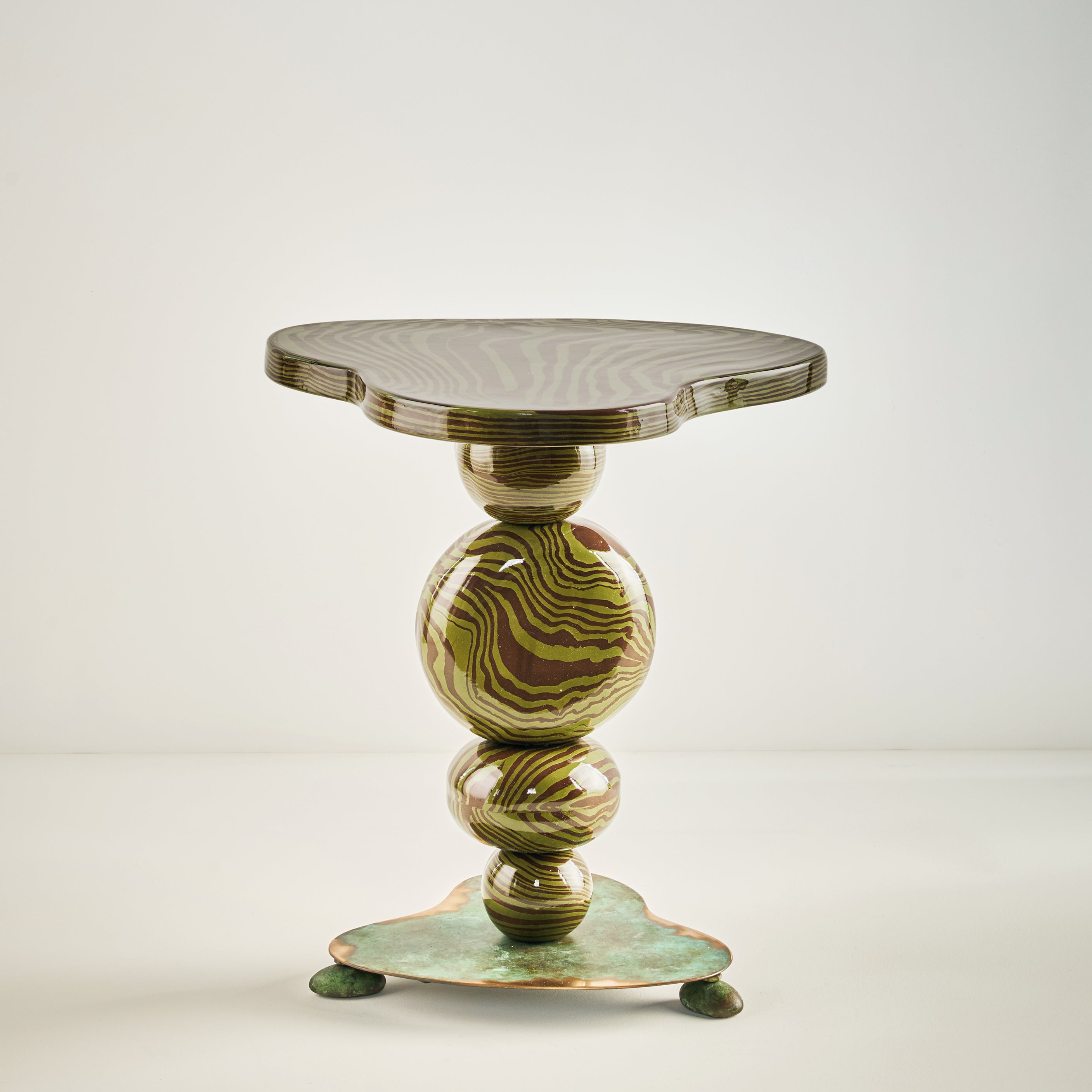 Brown & Green Alto Side Table