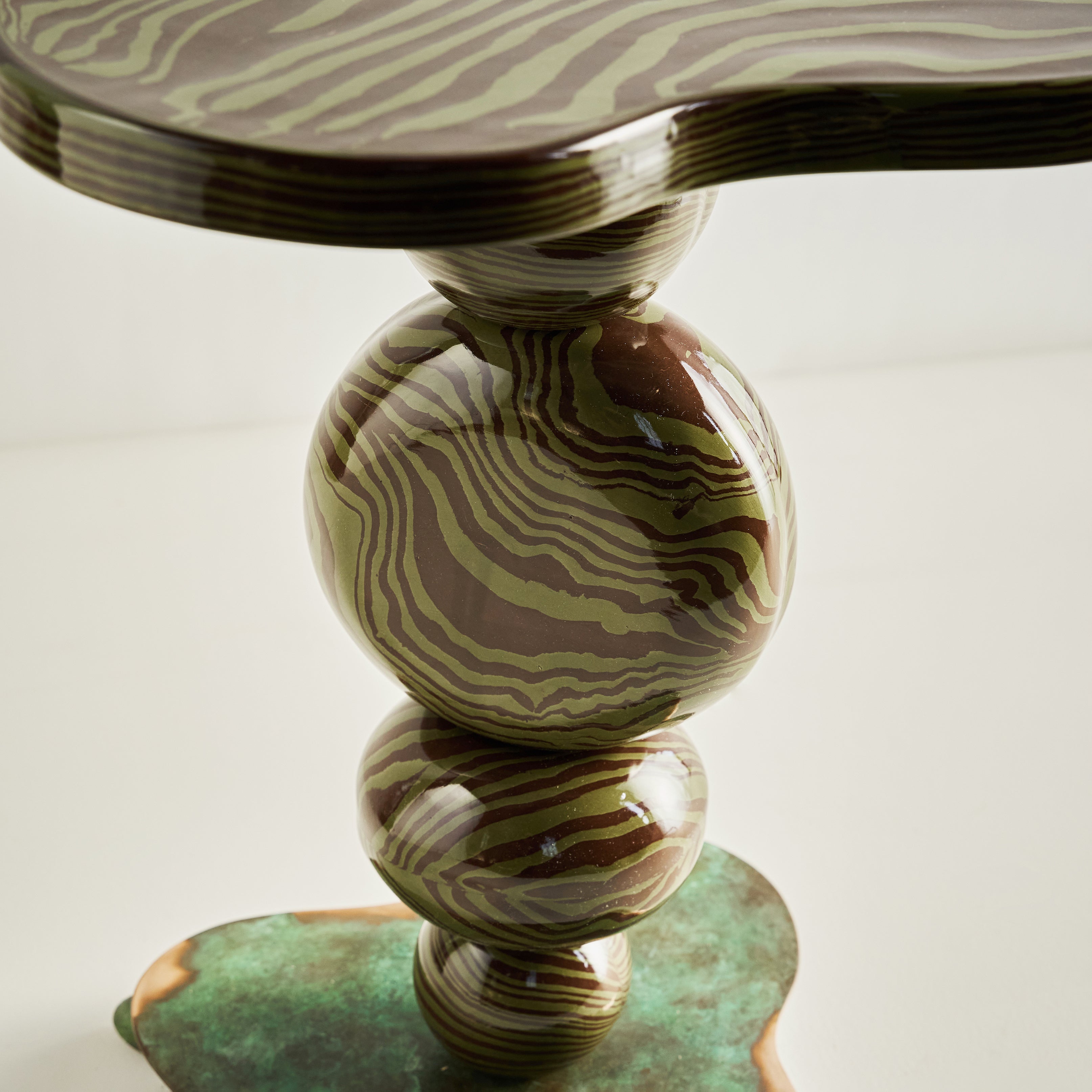 Brown & Green Alto Side Table