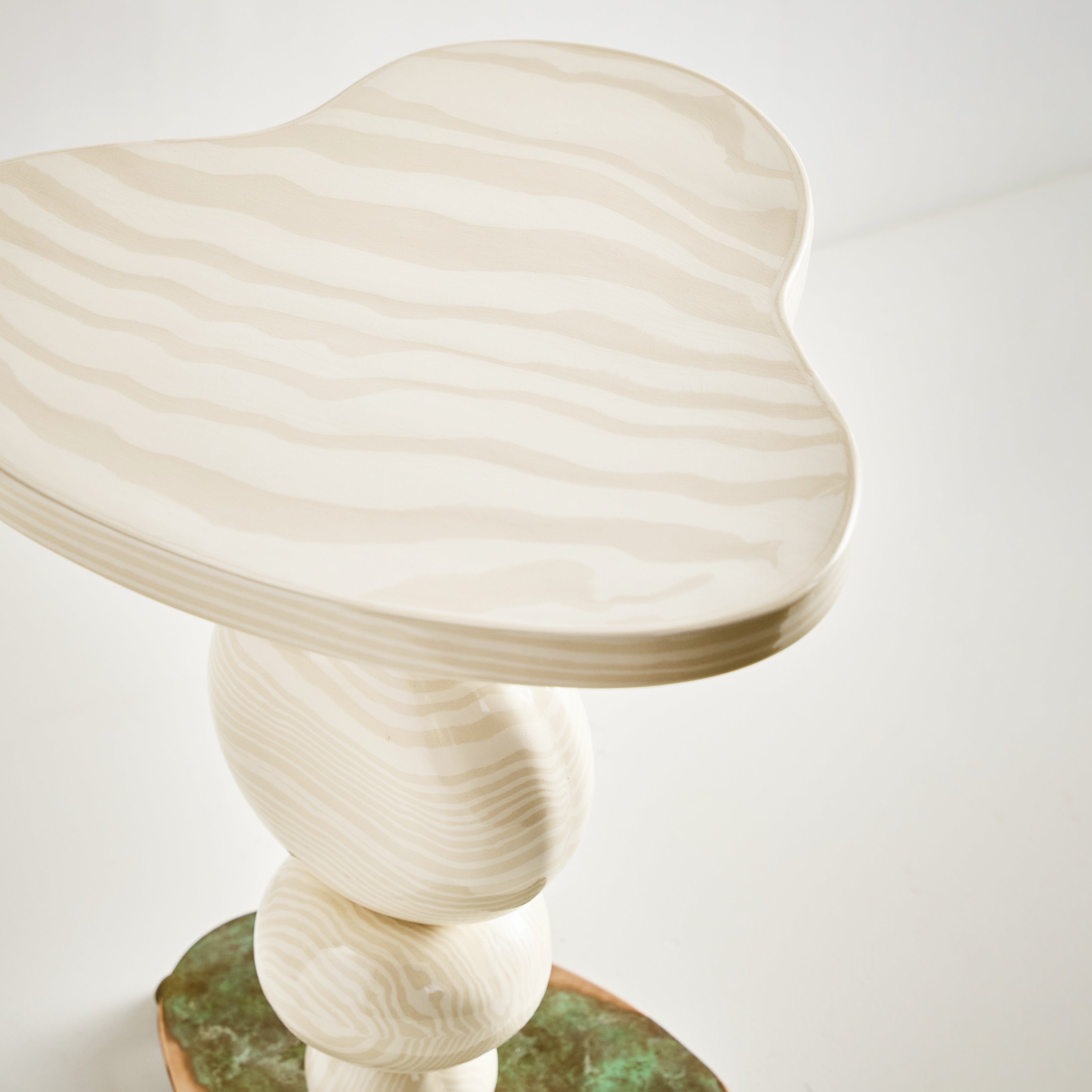Oatmeal & White Alto Side Table