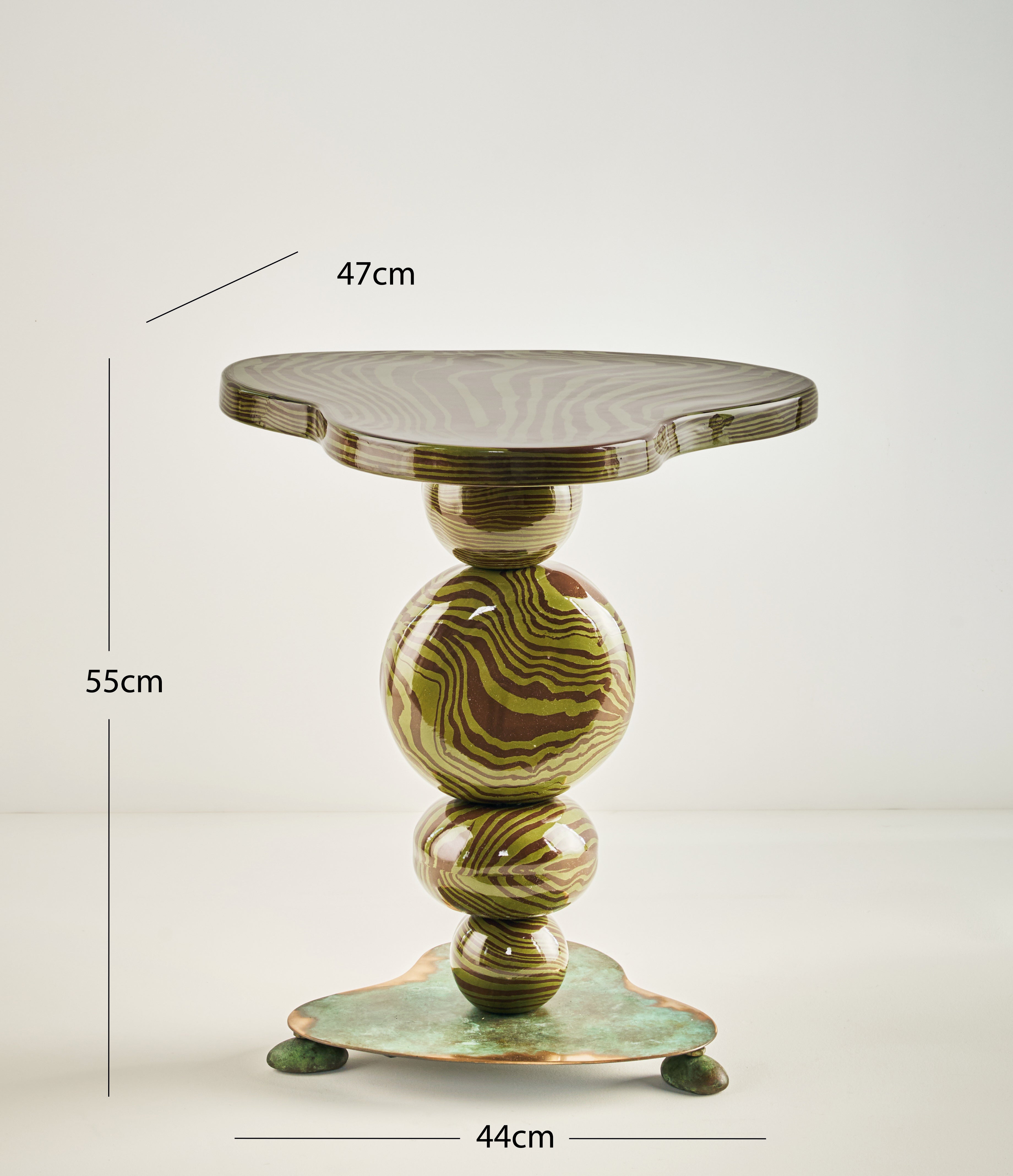 Brown & Green Alto Side Table
