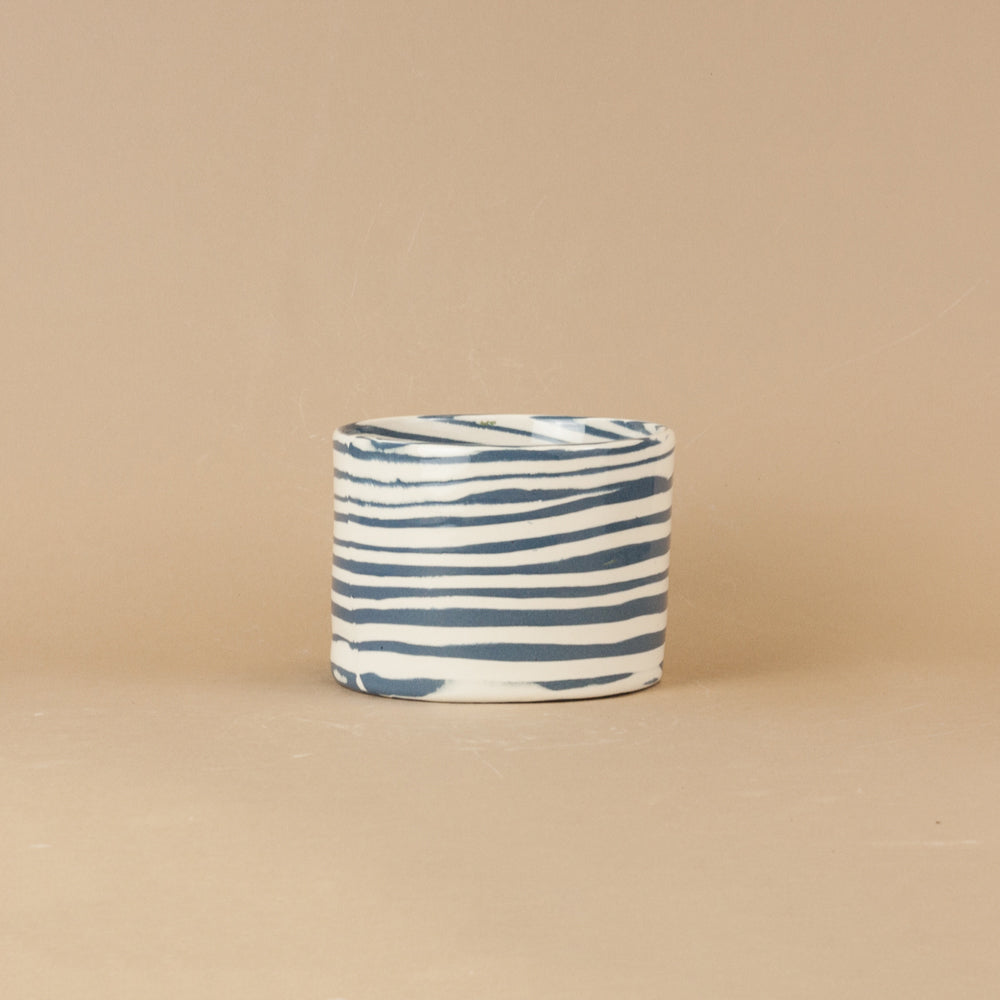 Small Blue & White Marble Planter