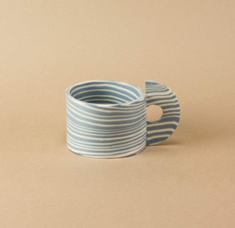 Blue & White Marble Mug