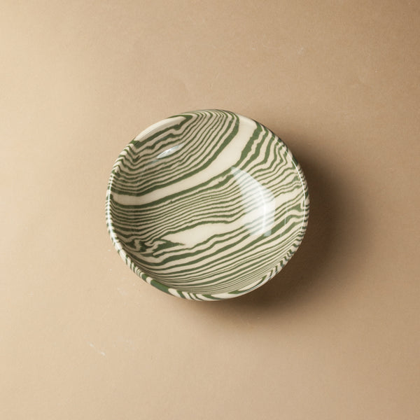 Green & White Small Bowl