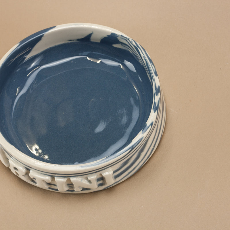 Personalised Blue and White Small Pet Bowl