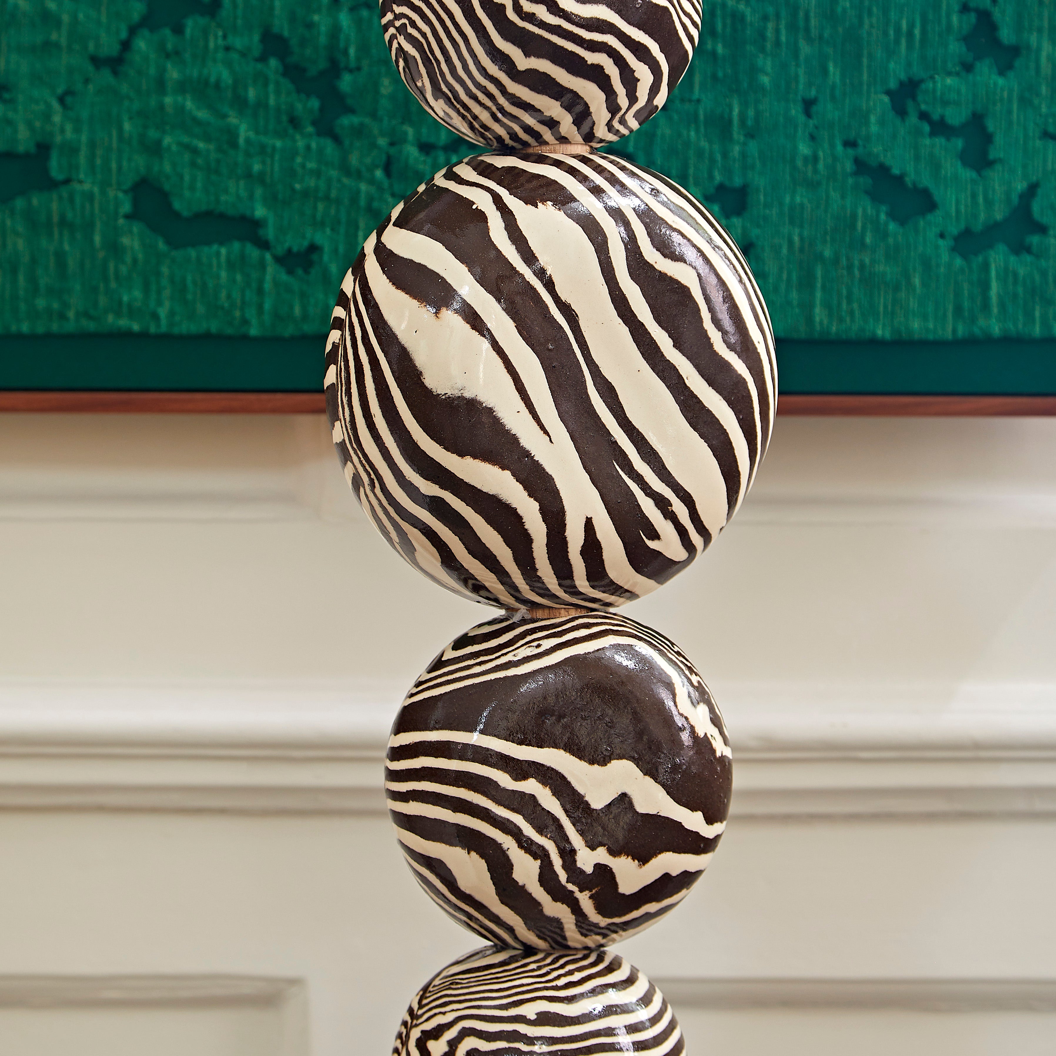 Brown & White Marble "TALL" Floor Lamp