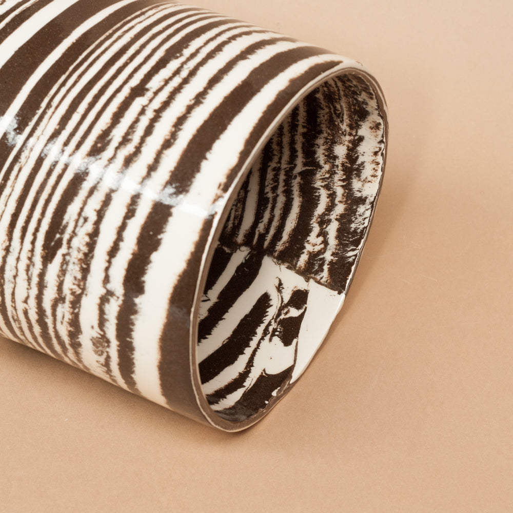 Brown & White Marble Planter