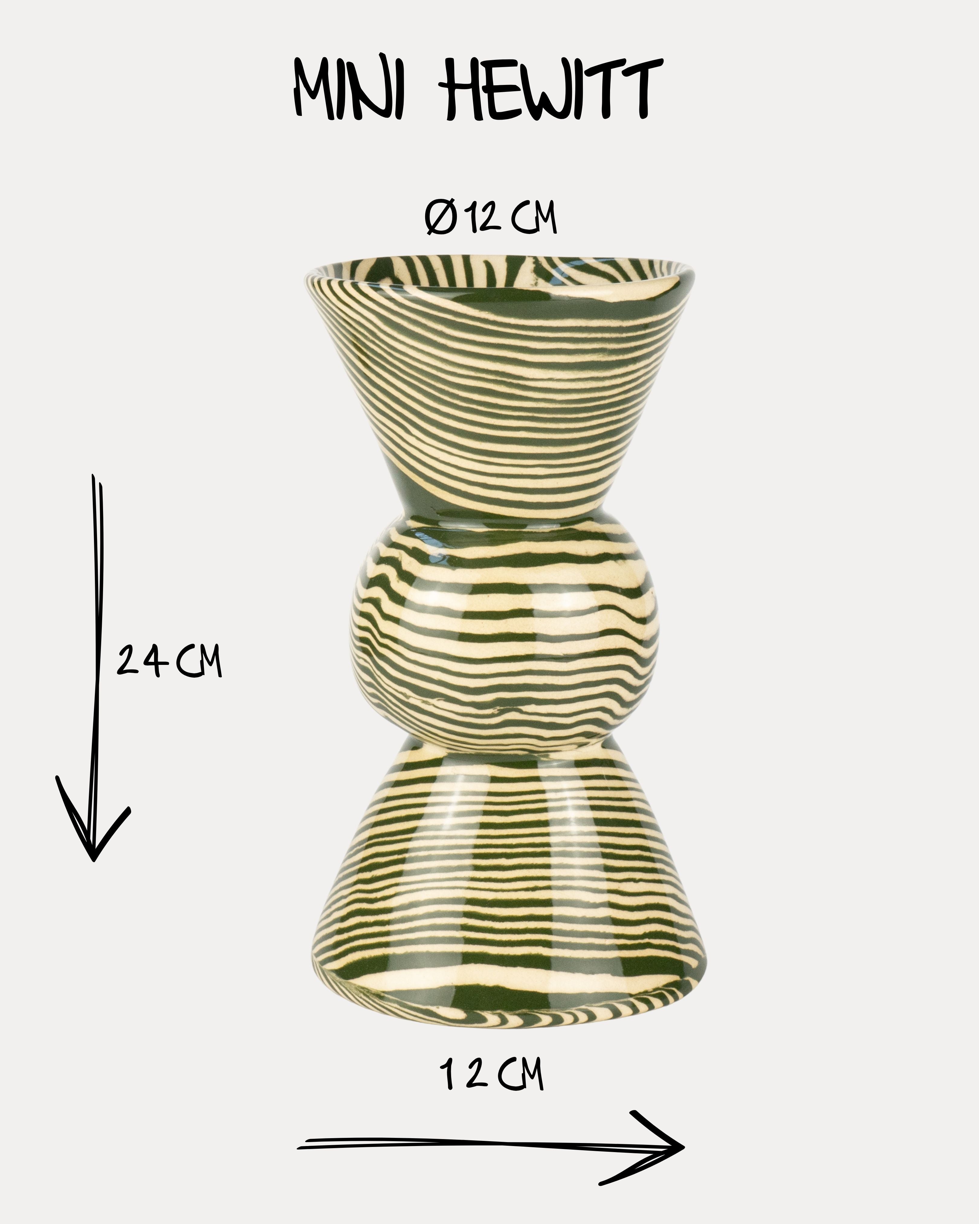 Green & White Marble Mini Hewitt Vase