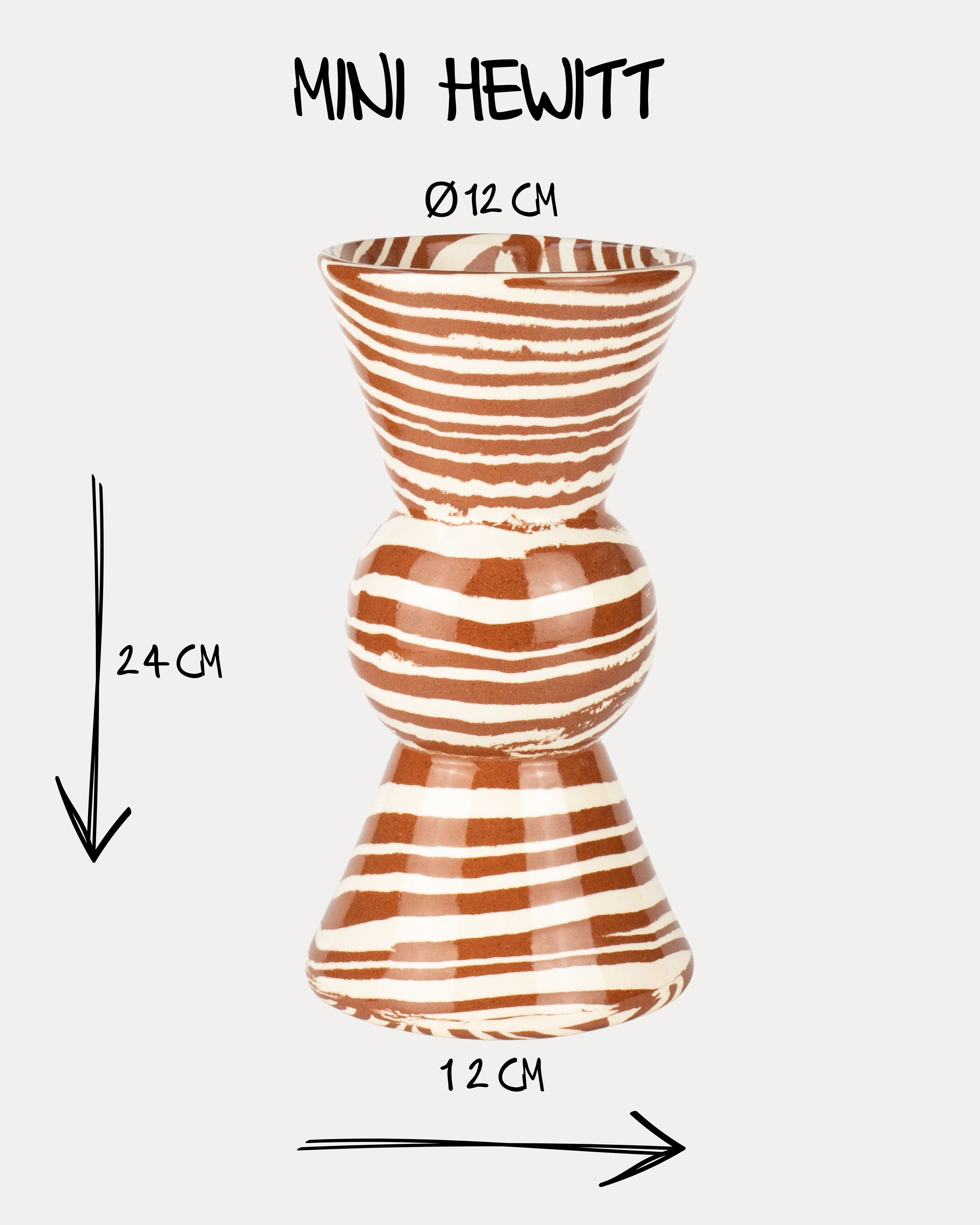 Terracotta & White Marble Mini Hewitt Vase