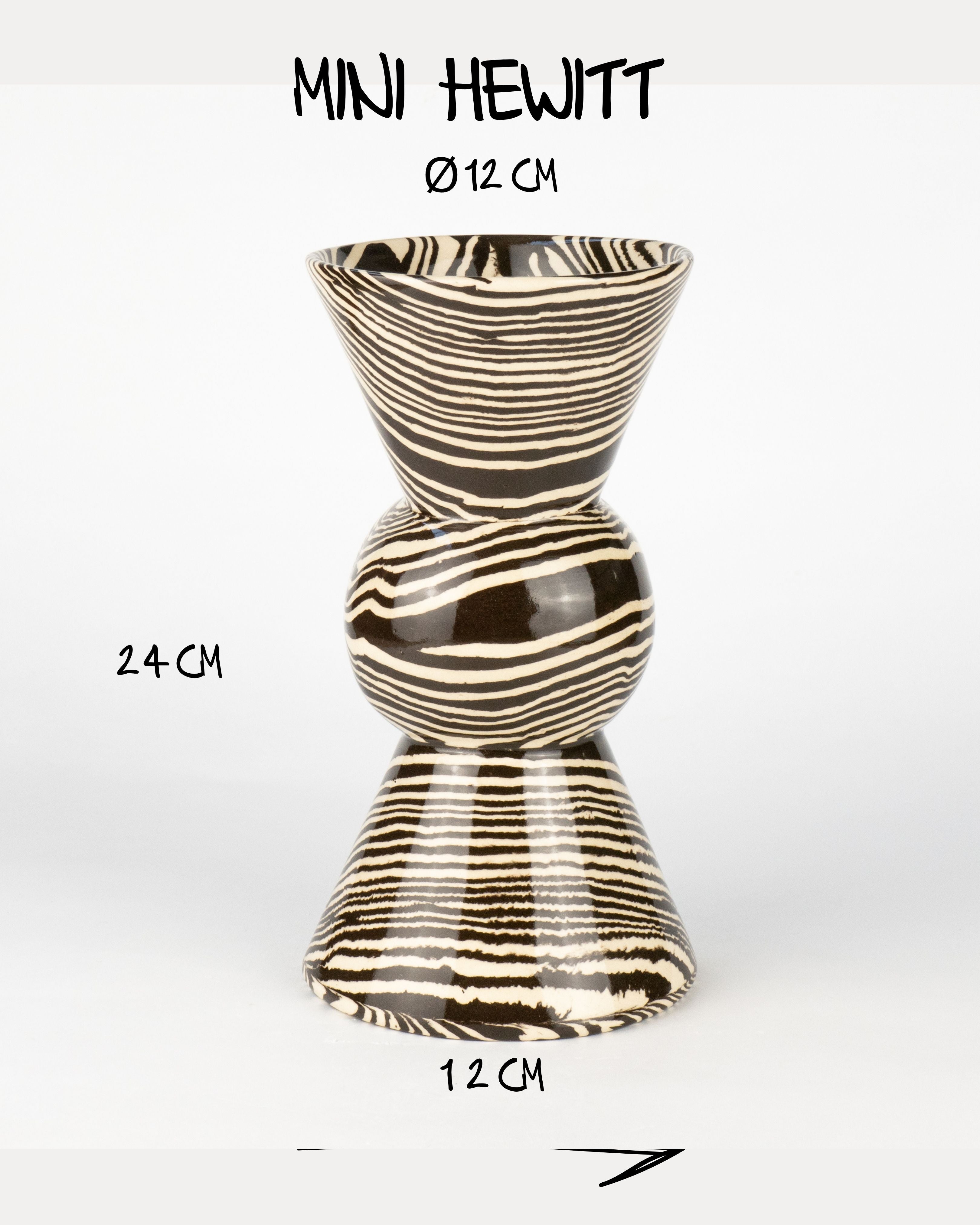Brown & White Marble Mini Hewitt Vase