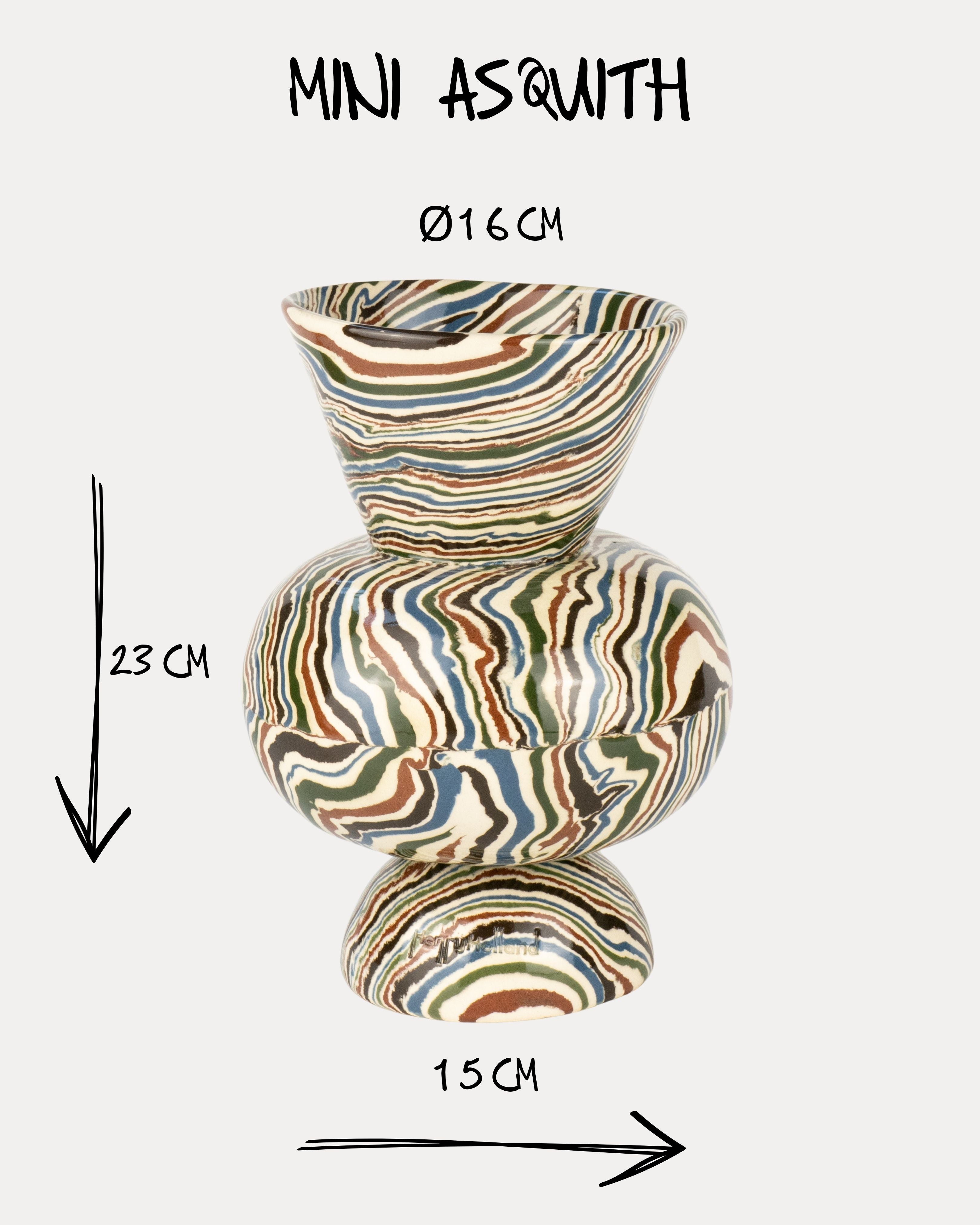 Five Multi-Colour Marble Mini Asquith Vase