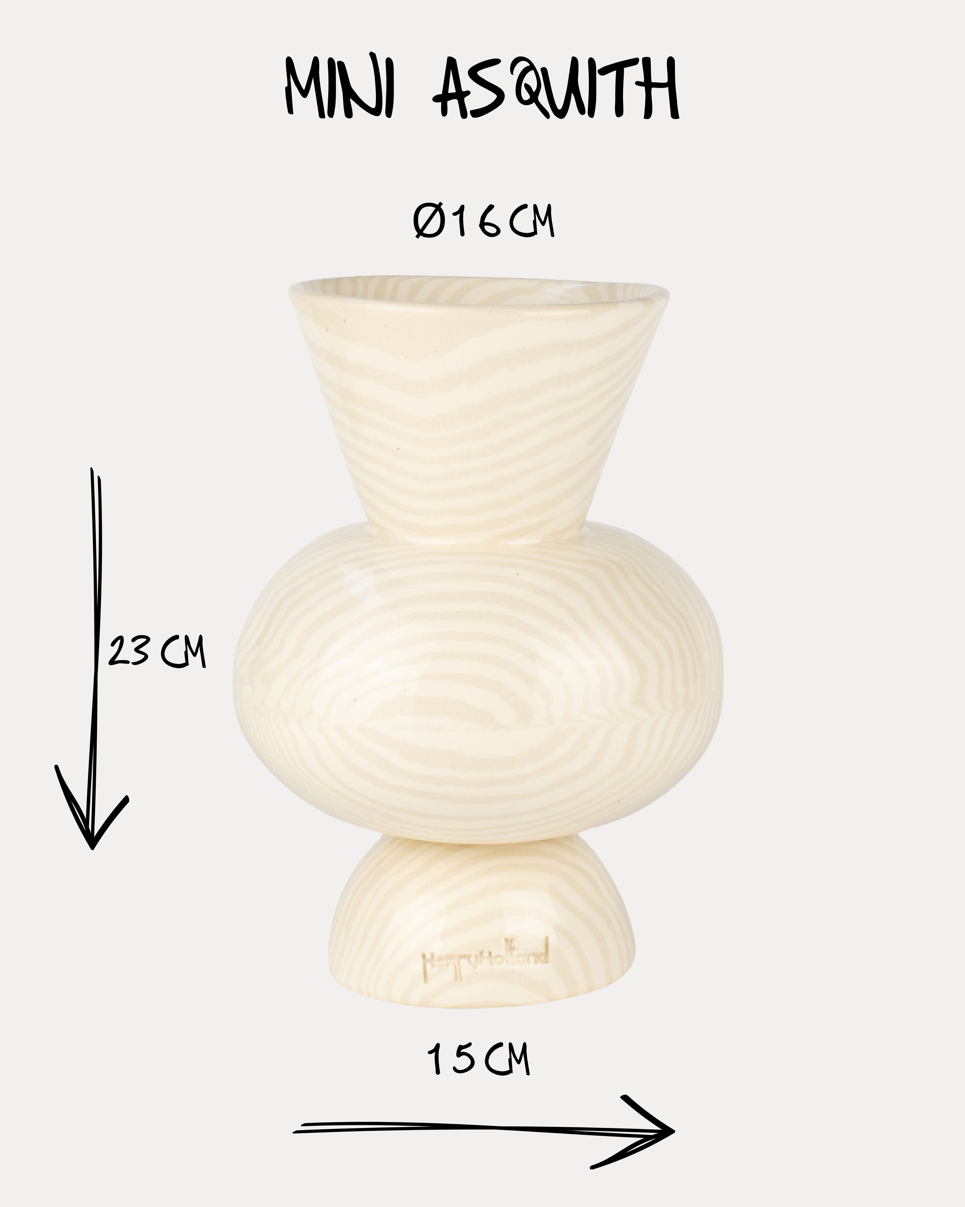 Oatmeal & White Marble Mini Asquith Vase
