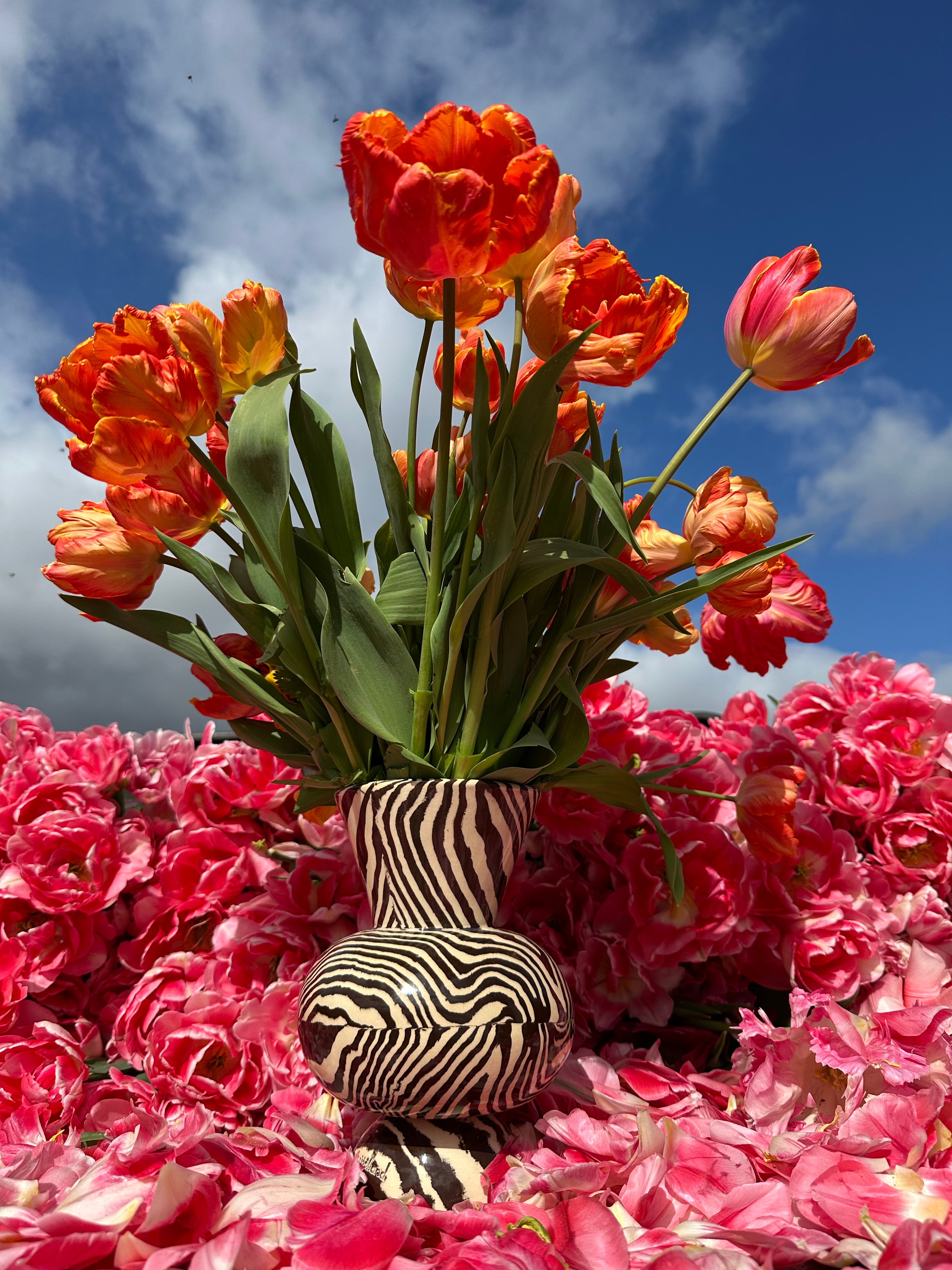 Brown & White Marble Mini Asquith Vase