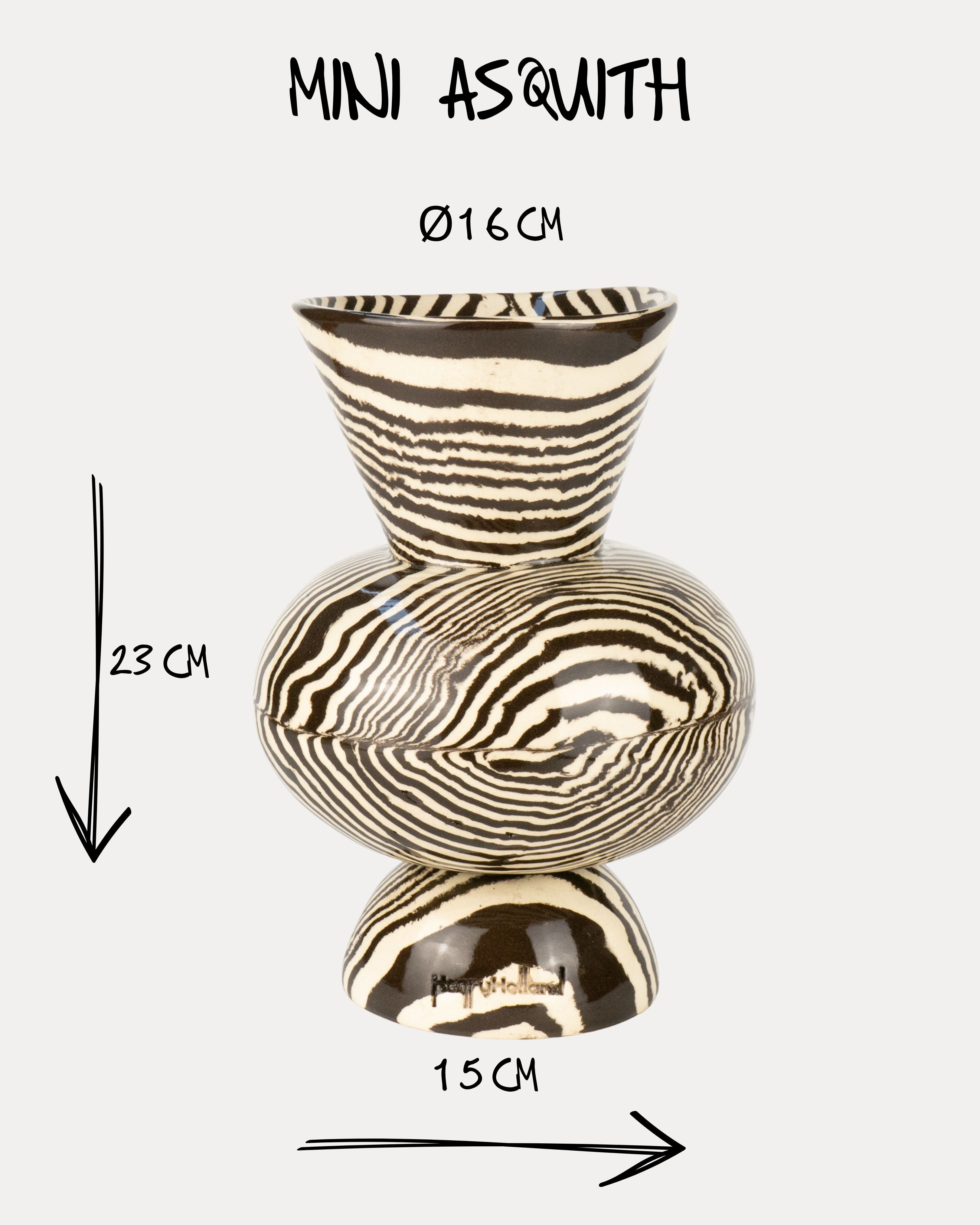 Brown & White Marble Mini Asquith Vase