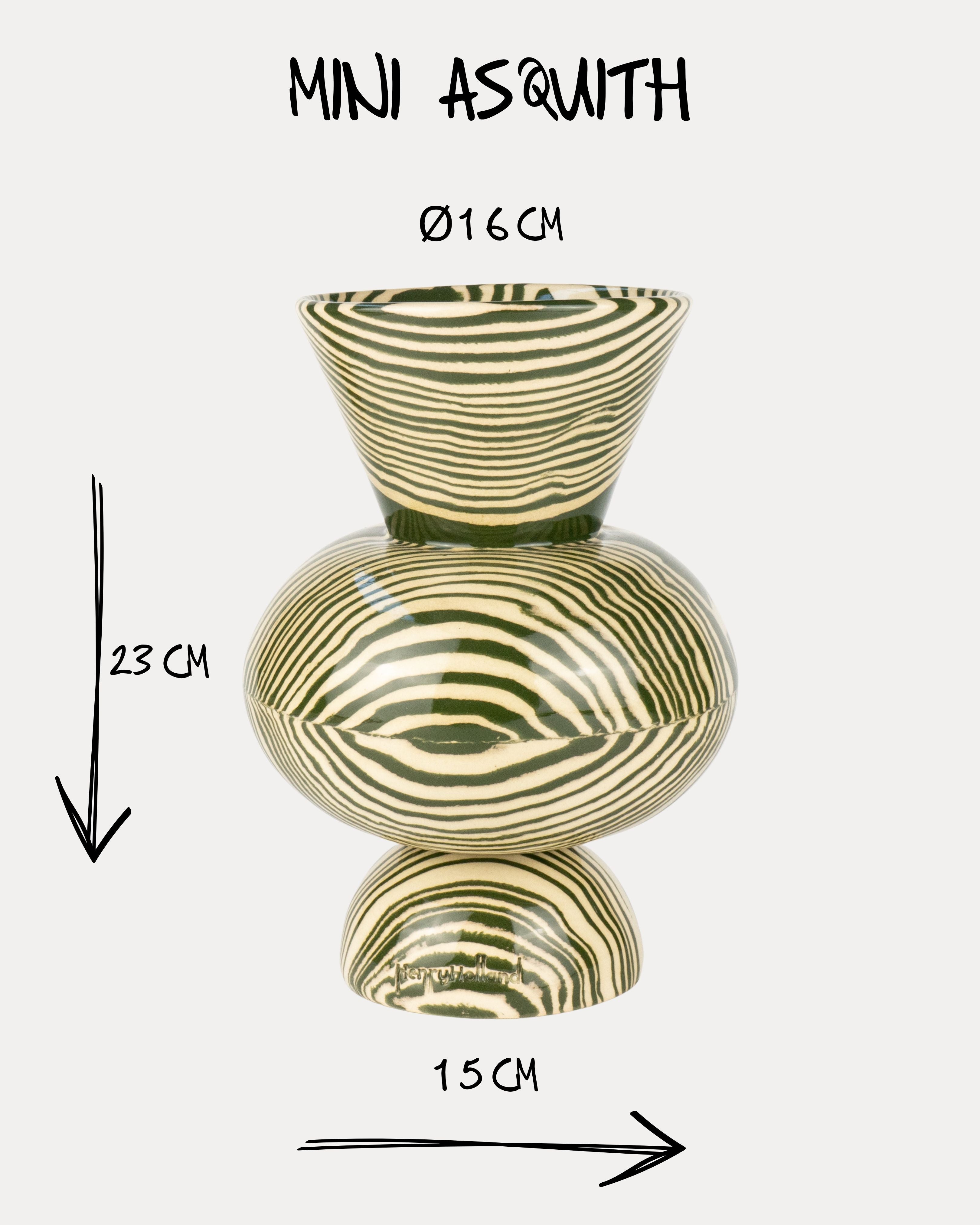 Green & White Marble Mini Asquith Vase