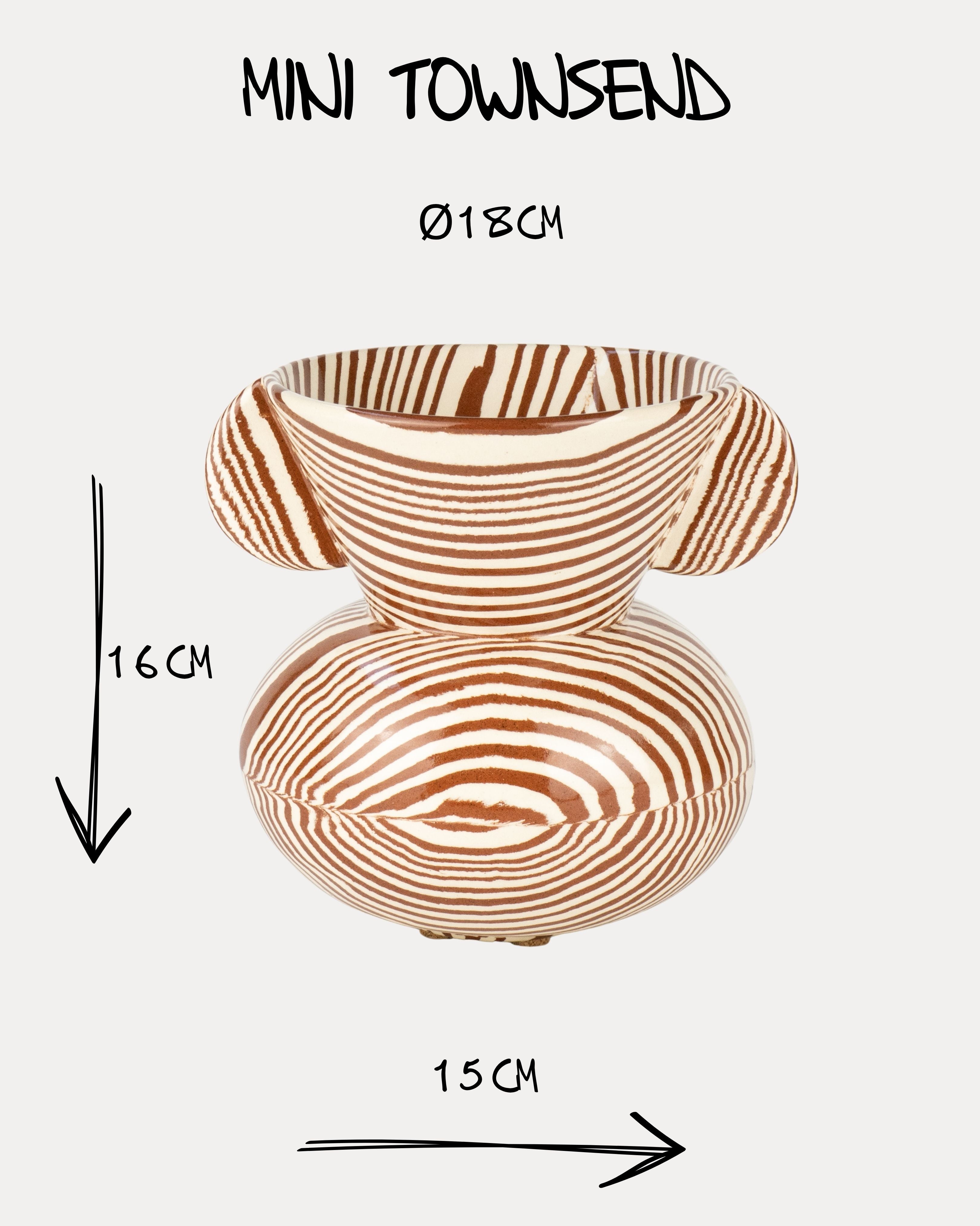 Terracotta & White Marble Mini Townsend Vase
