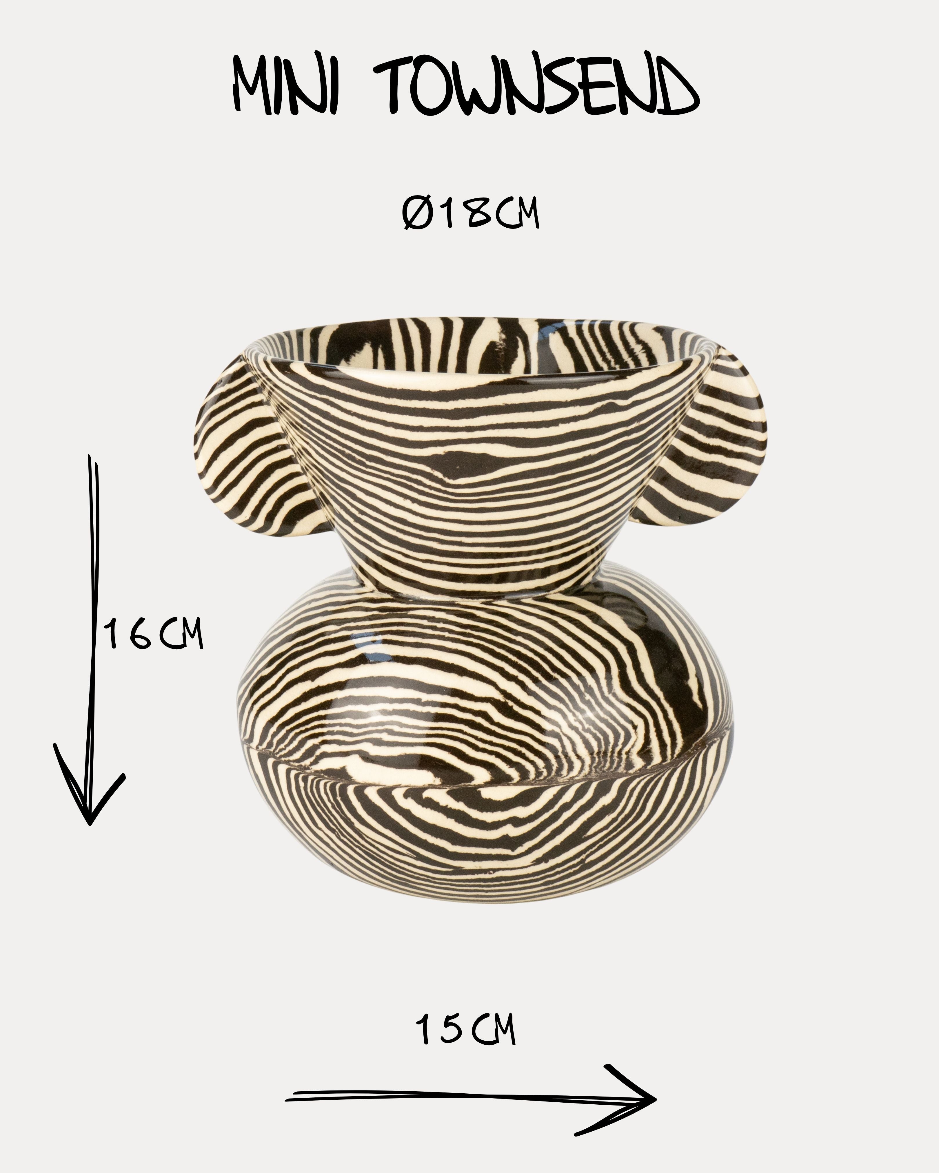 Brown & White Marble Mini Townsend Vase