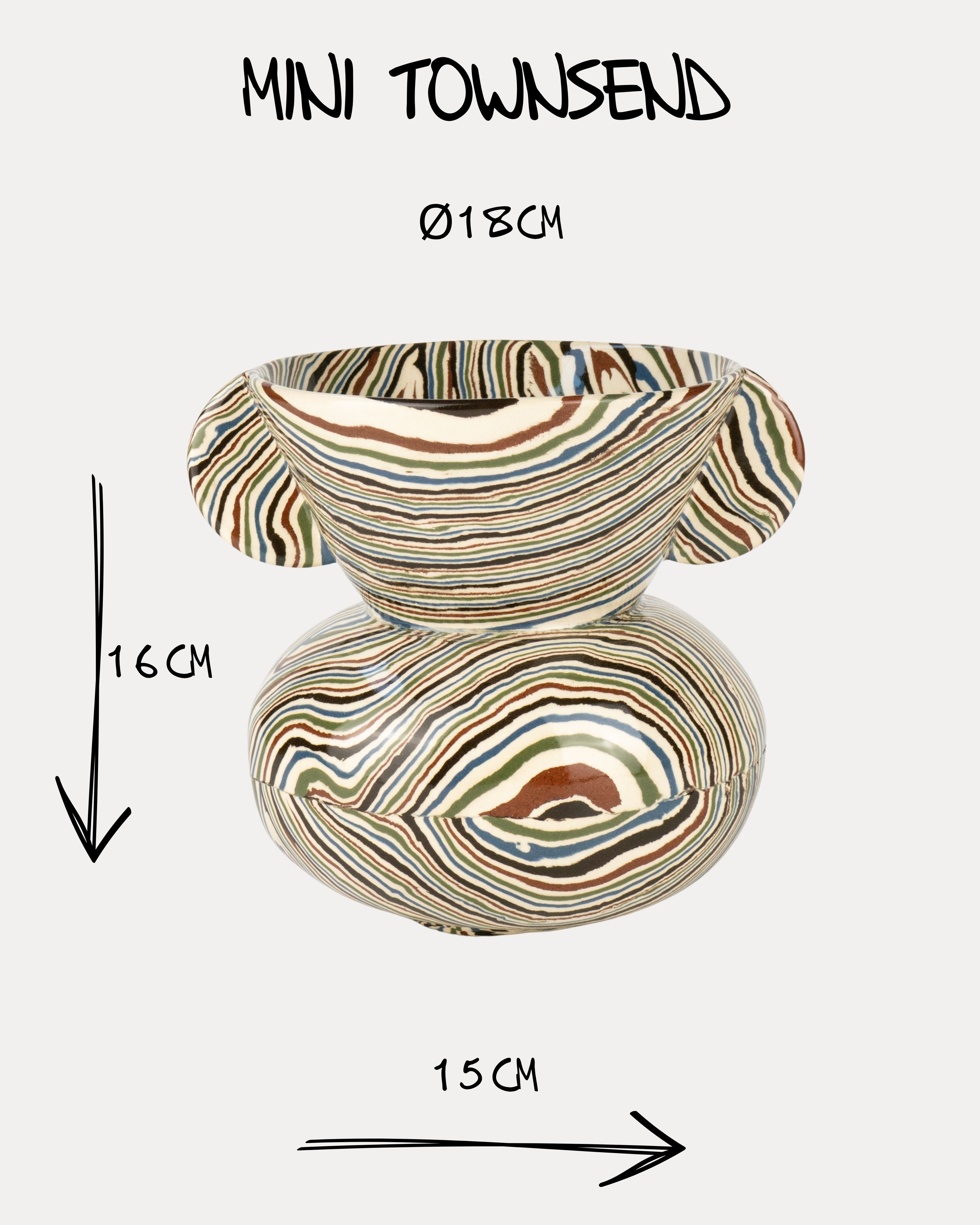 Five Multi-Coloured Marble Mini Townsend Vase