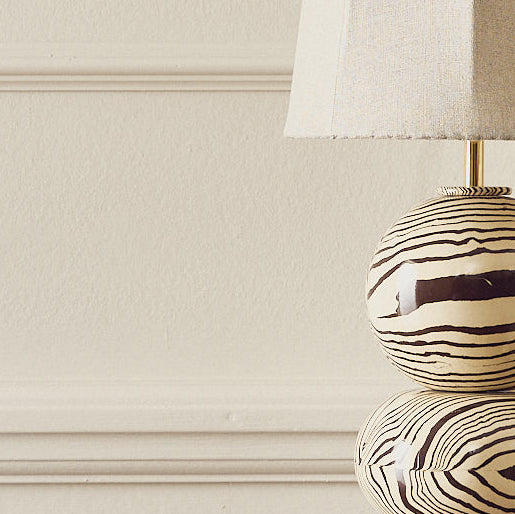 Swan Brown & White Table Lamp