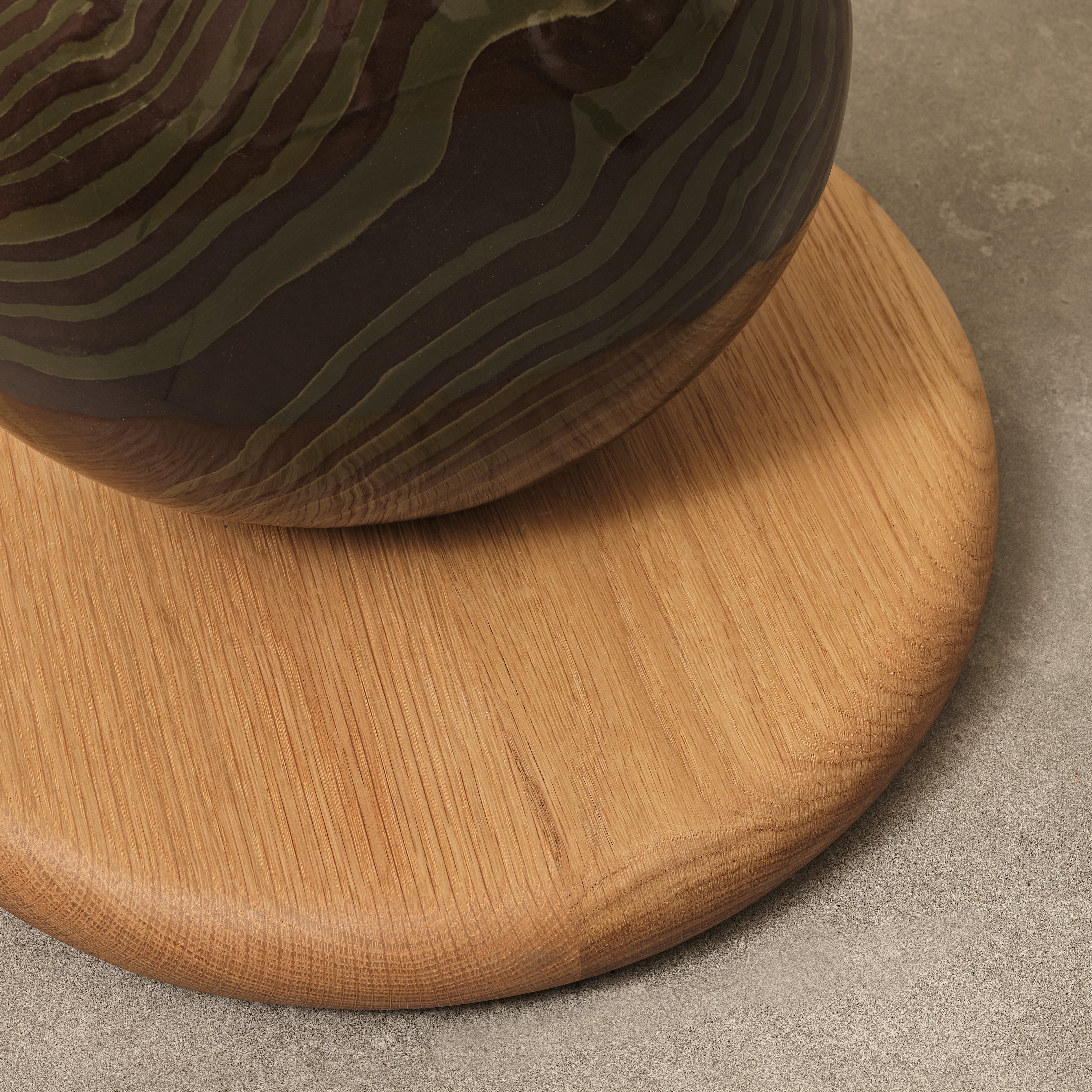 Green & Brown Marble  "TALL" Floor Lamp