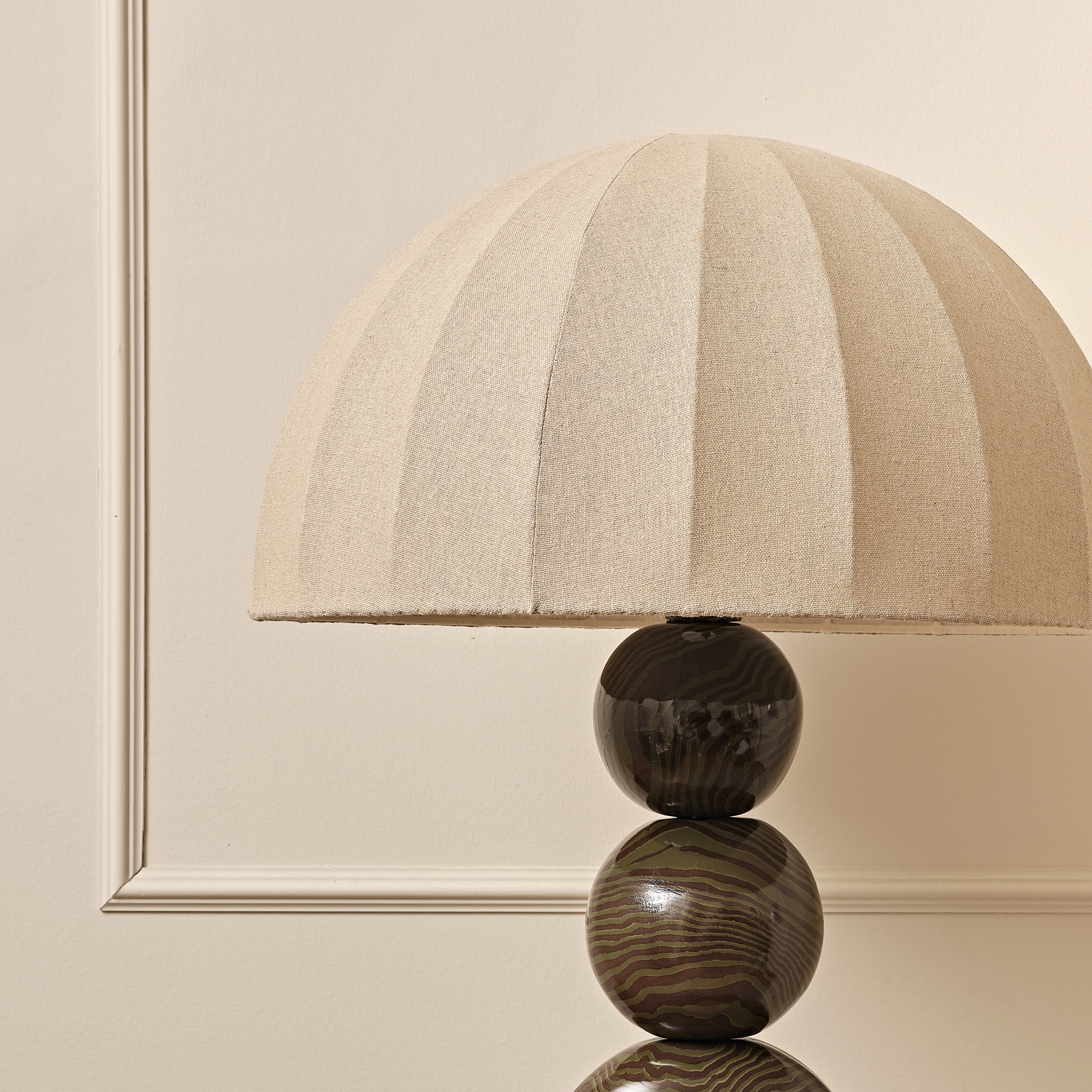 Green & Brown Marble  "TALL" Floor Lamp