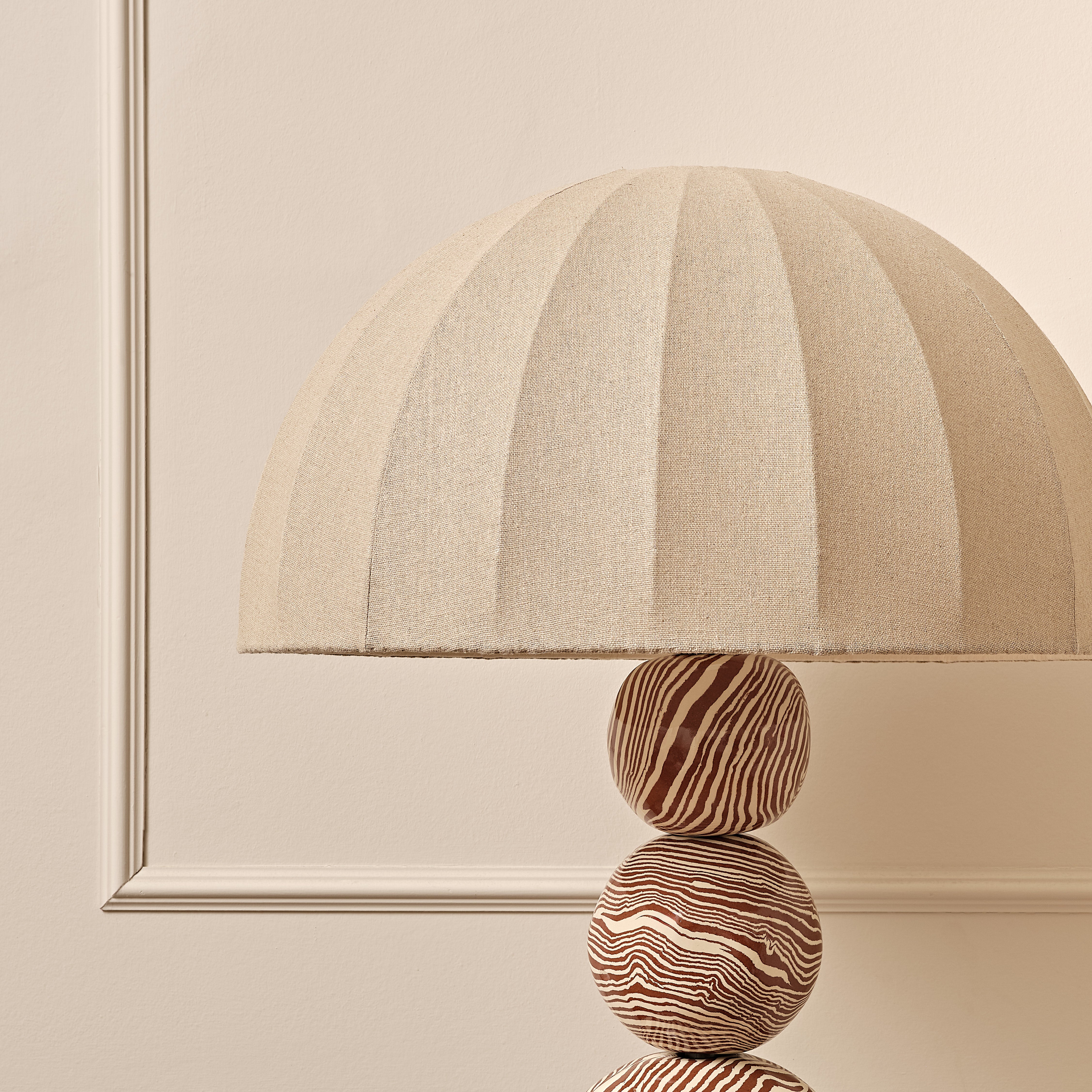 Terracotta & White Marble  "TALL" Floor Lamp
