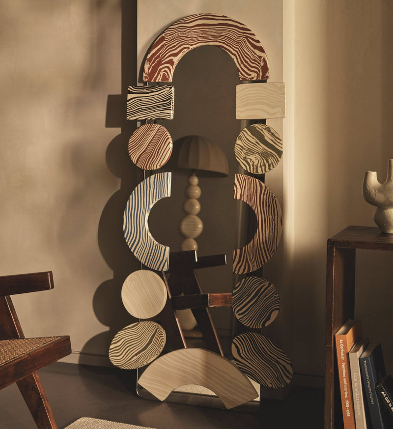 Multi-Coloured "FLOOR" Large Rectangle Ceramic Mirror