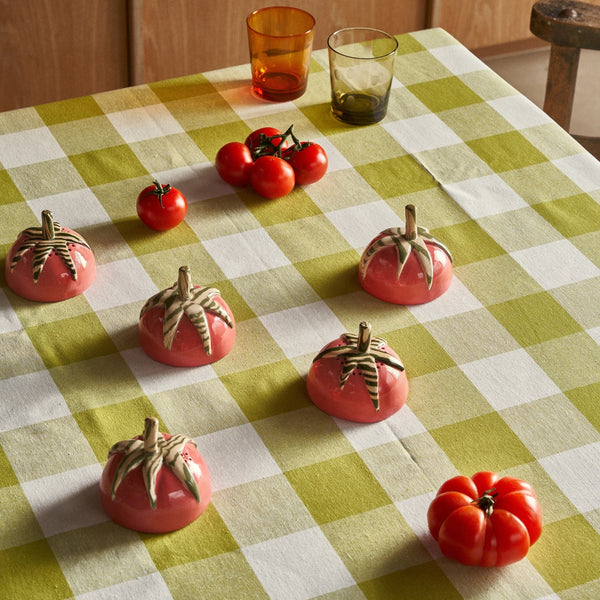 Red with Green Marble Tomato Salt Shaker